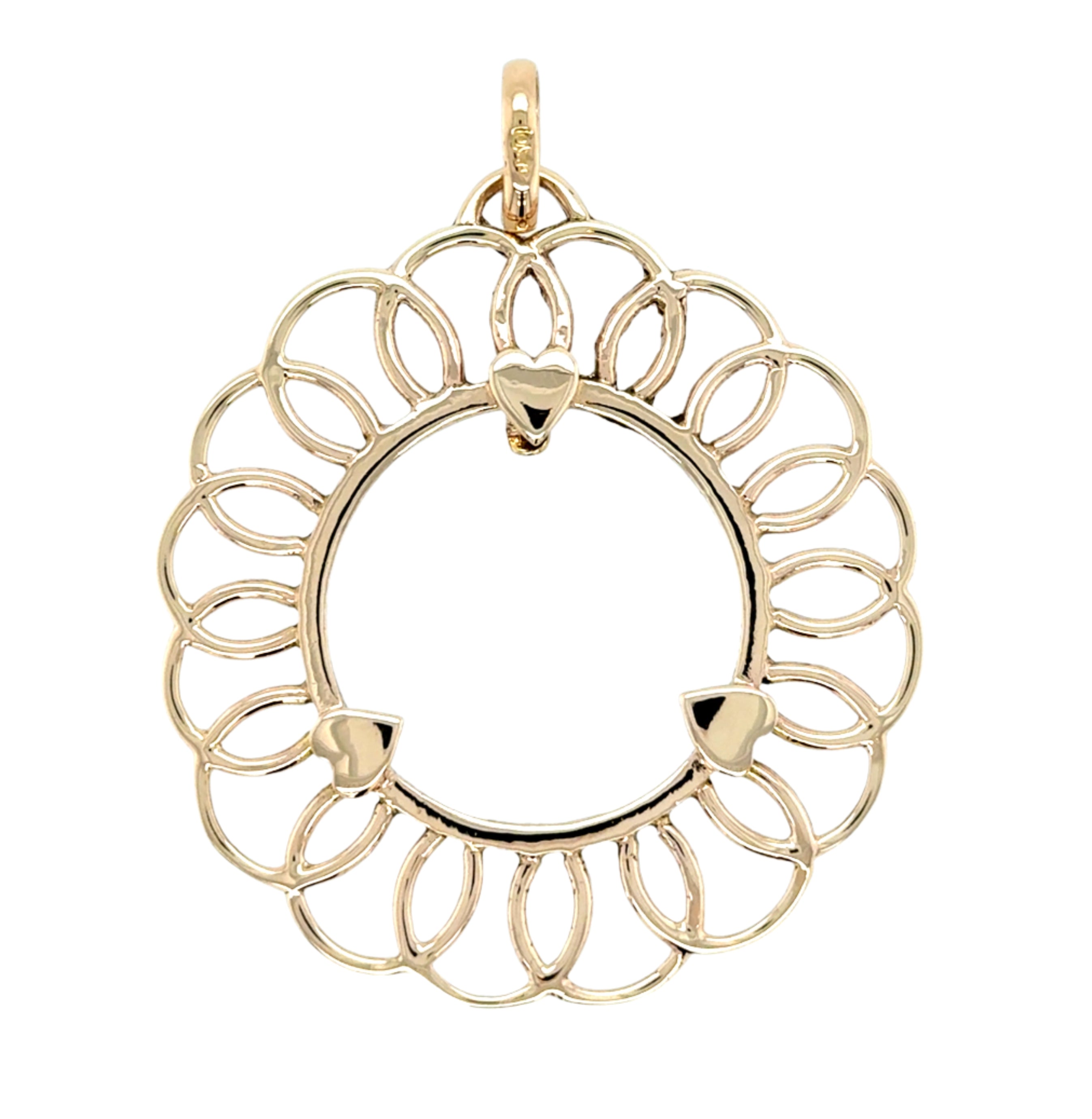 9ct Yellow Gold Full Sovereign Pendant Mount - 6.96g