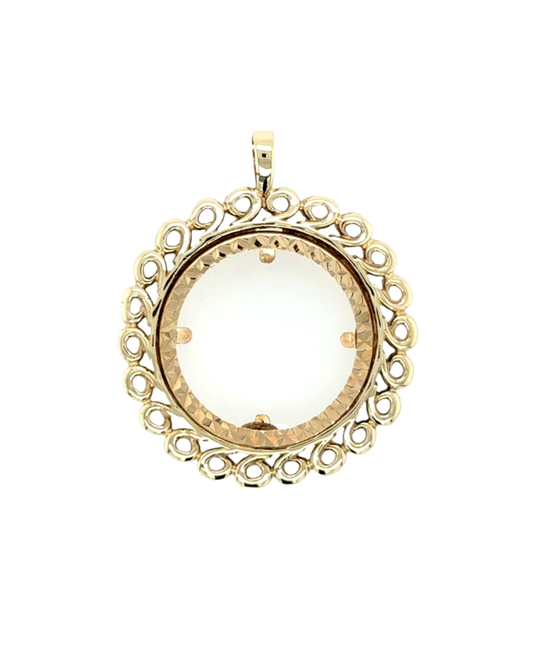 9ct Yellow Gold Full Sovereign Pendant Mount - 4.43g