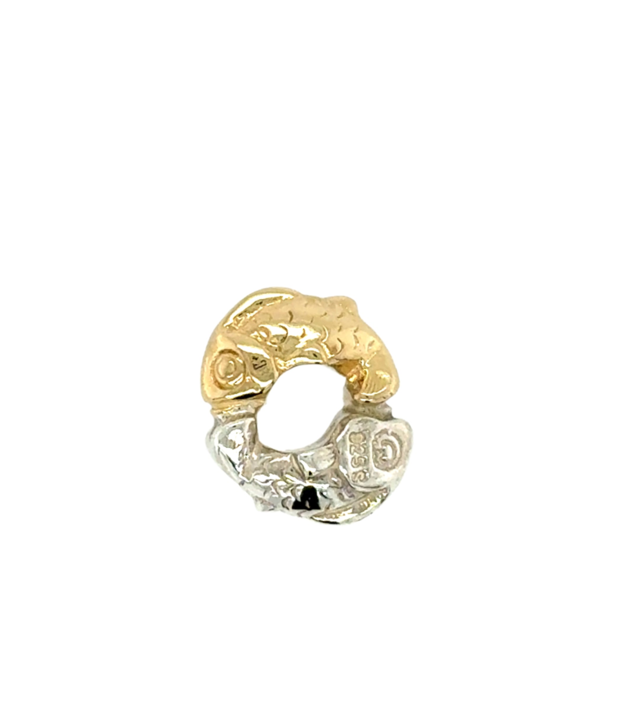 TROLLBEADS Happy Fish Bead Charm 18ct Gold & Silver TAGBE-00112