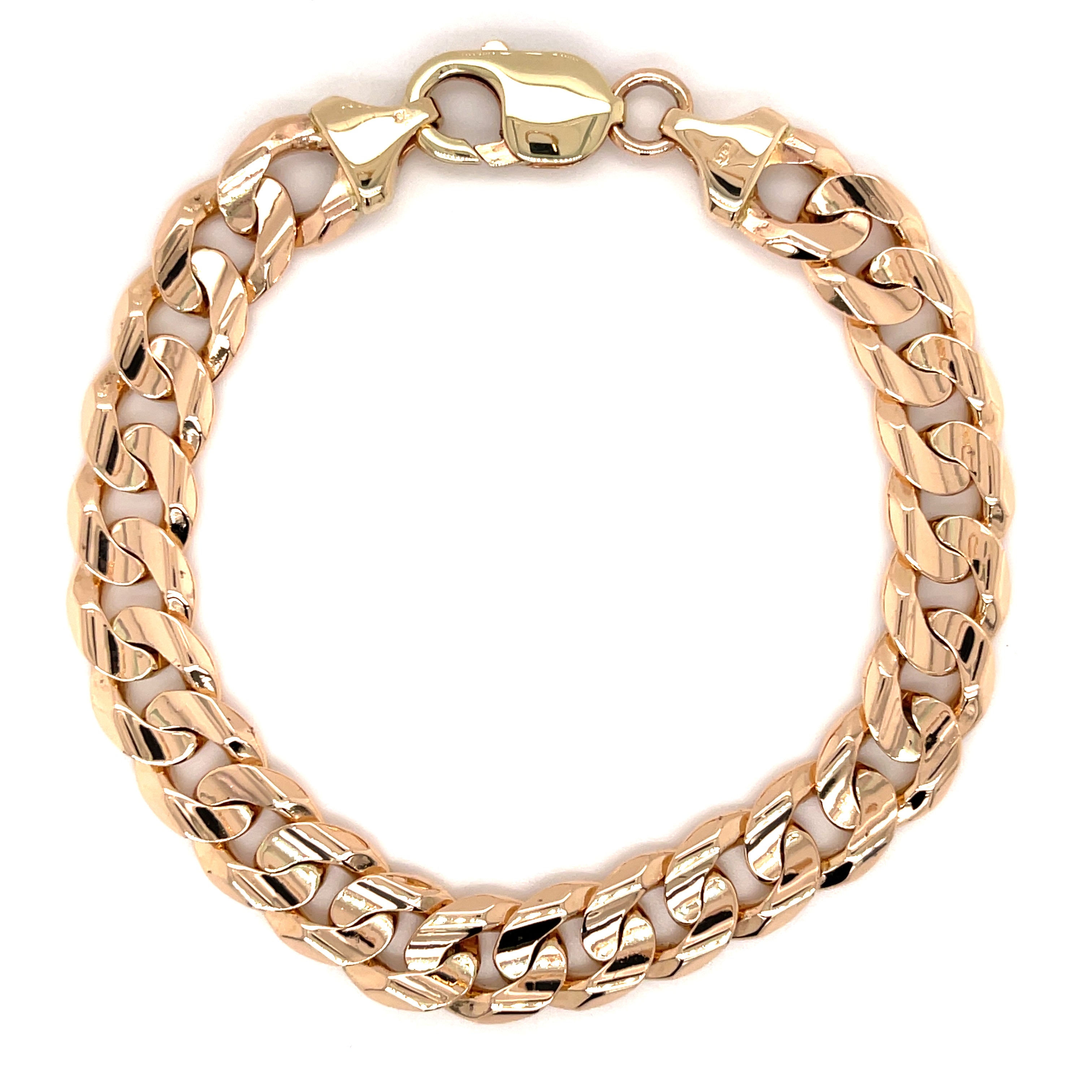 9ct Yellow Gold 8.5" Curb Link Bracelet - 35.87g SOLD