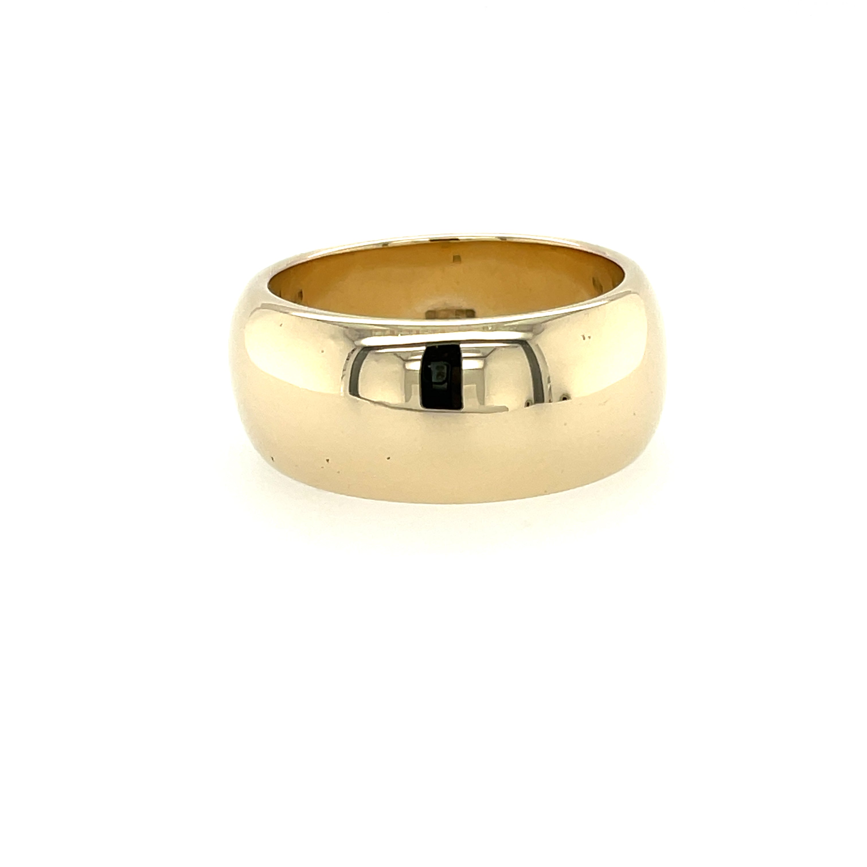 9ct Yellow Gold Heavy 11mm Plain Wedding Band Size Z+2 SOLD