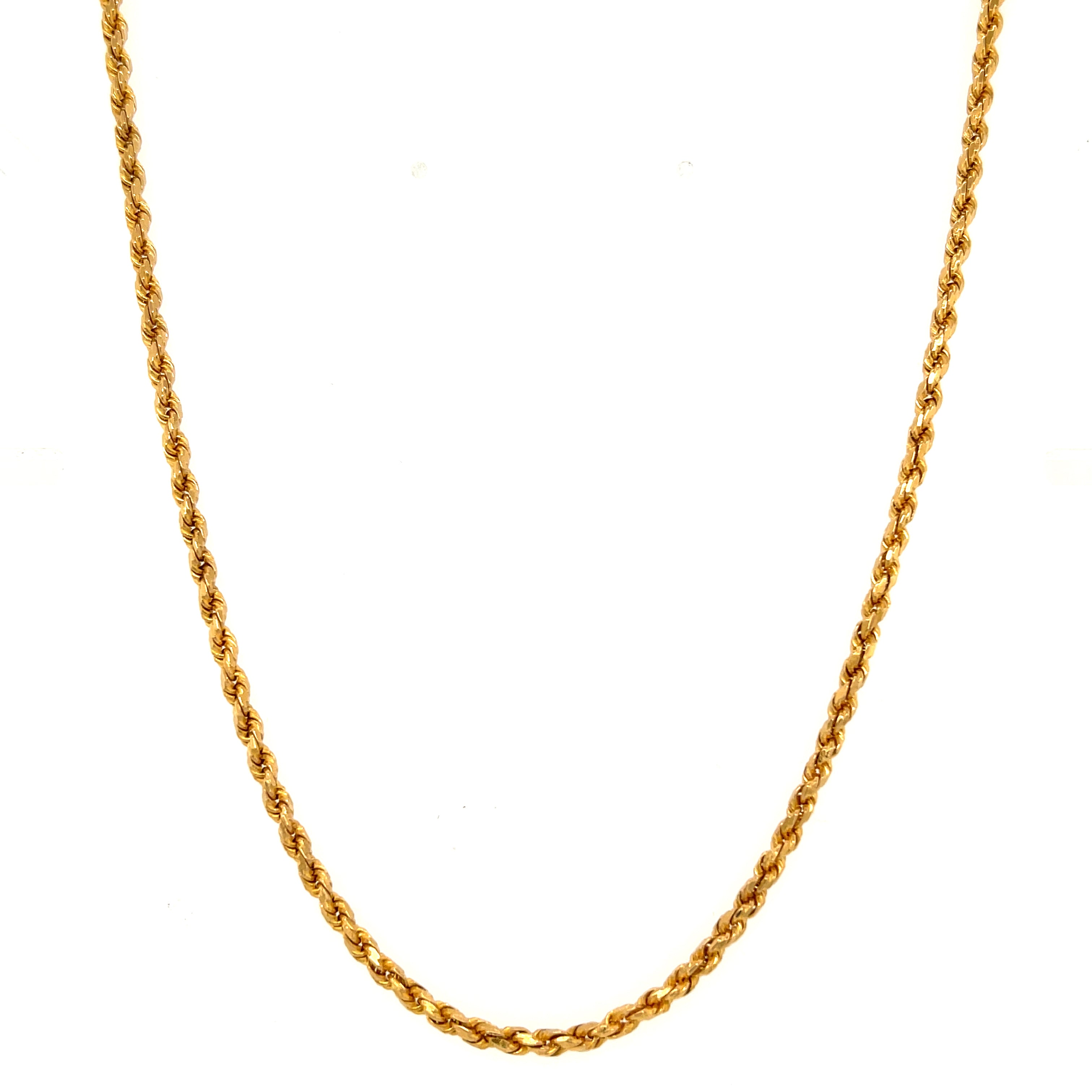 22ct (916) Yellow Gold 19 Inch Solid Rope Chain - 16.30g SOLD