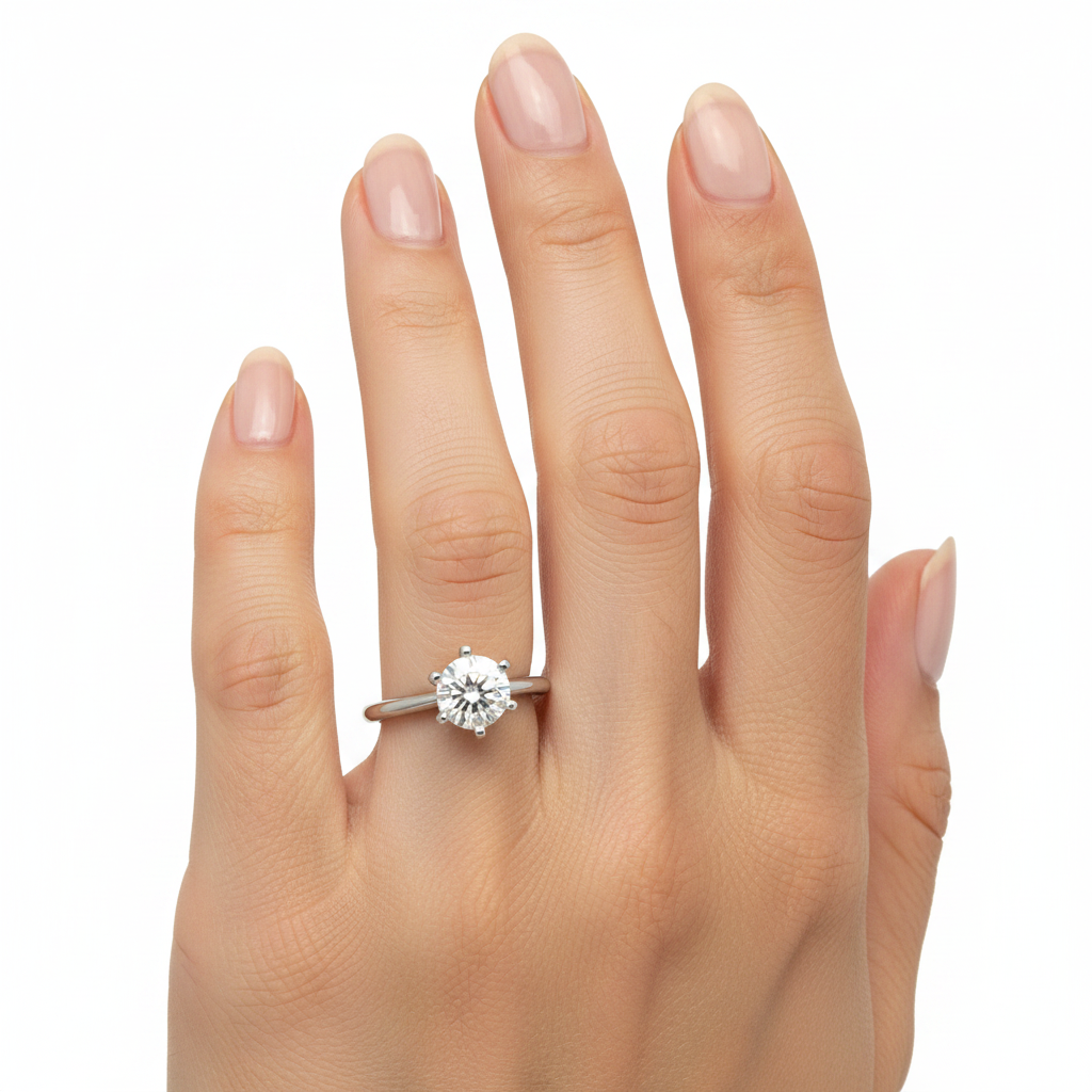 1.50ct Round Brilliant Cut Diamond Solitaire Ring 18ct White Gold