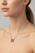 18ct White Gold Square Citrine & Diamond Pendant Necklace