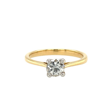18ct Yellow Gold 0.50ct Round Brilliant Cut Diamond Solitaire Ring