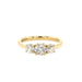 18ct Yellow Gold 1.06ct Old Mine Cut Diamond Three Stone Ring