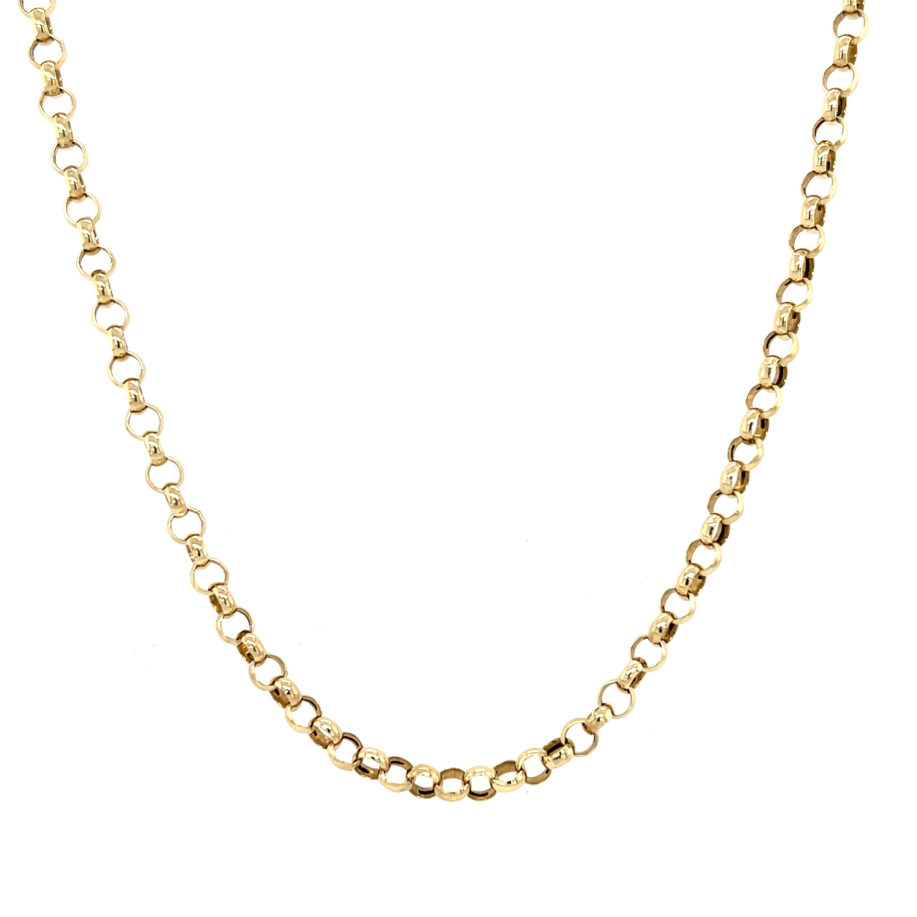 9ct Yellow Gold 20 Inch Round Belcher Link Chain 3.40g SOLD