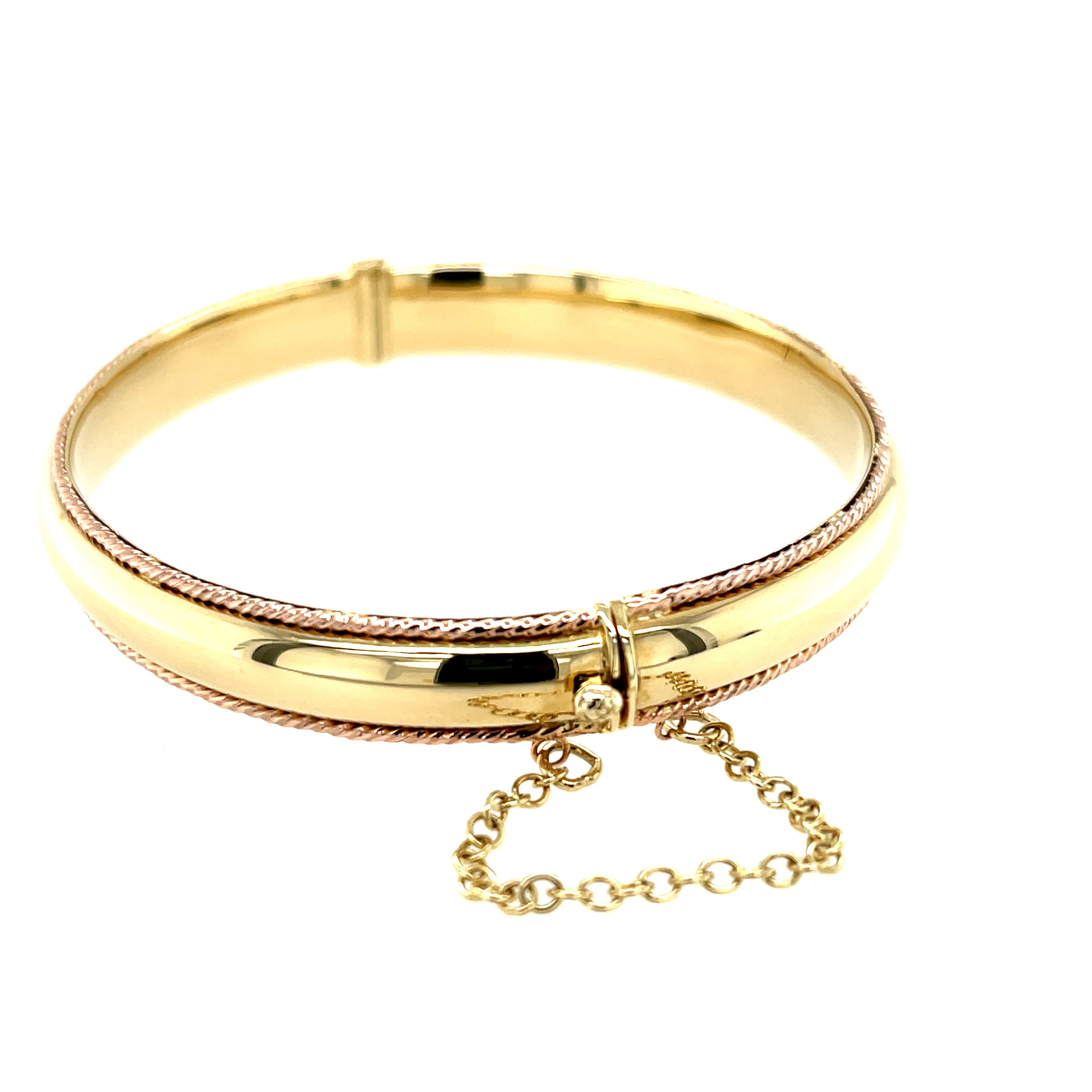 CLOGAU 9ct Yellow & Rose Gold Princess Bangle SOLD