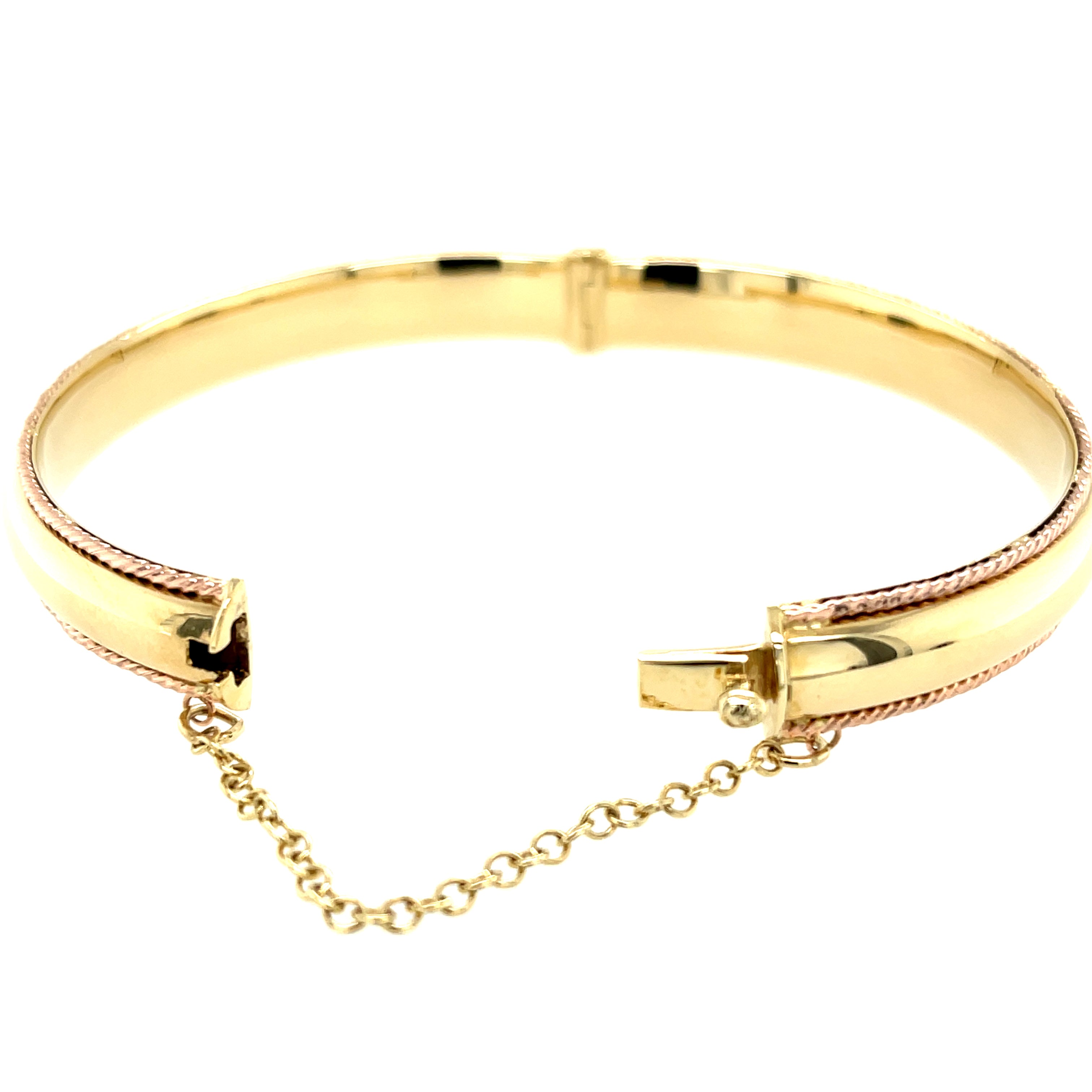 CLOGAU 9ct Yellow & Rose Gold Princess Bangle SOLD