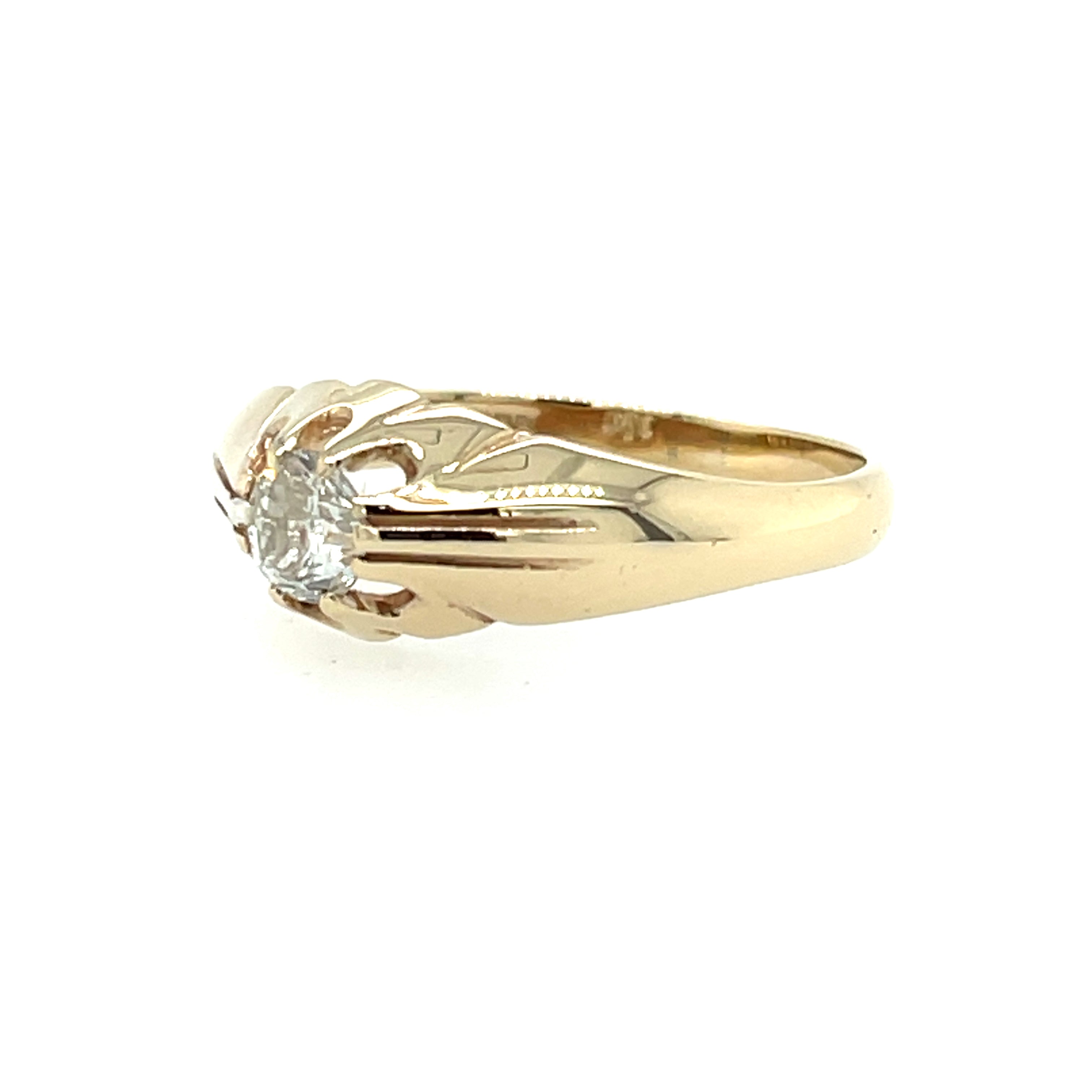 9ct Yellow Gold 0.54ct Diamond Gypsy Ring
