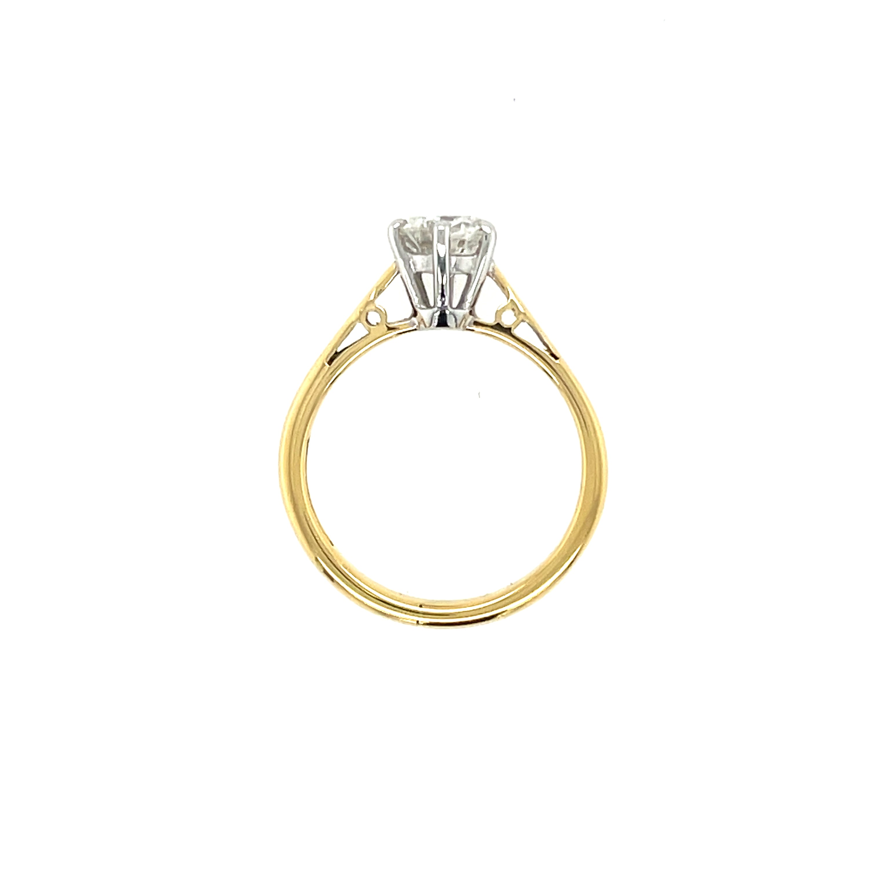 18ct Yellow Gold 1.03ct Round Brilliant Cut Diamond Solitaire Ring Certified G I2 SOLD