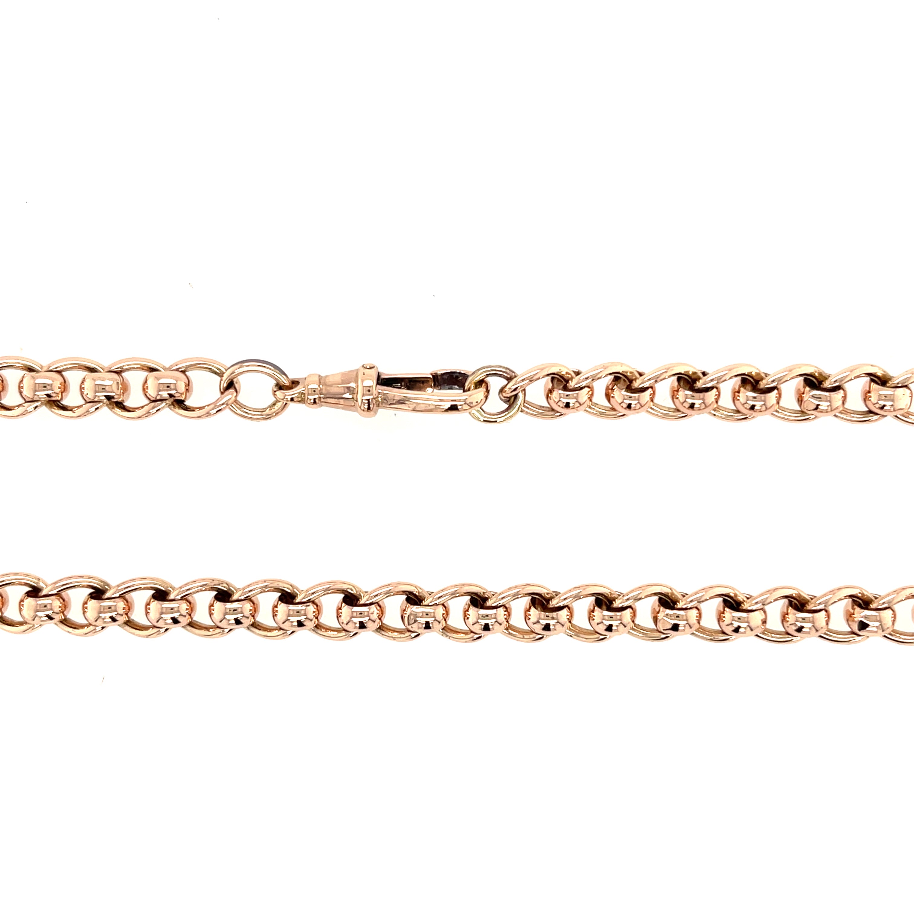 9ct Rose Gold Vintage 20" Rollerball Chain Necklace 49.00g SOLD