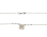 18ct White Gold Square Citrine & Diamond Pendant Necklace