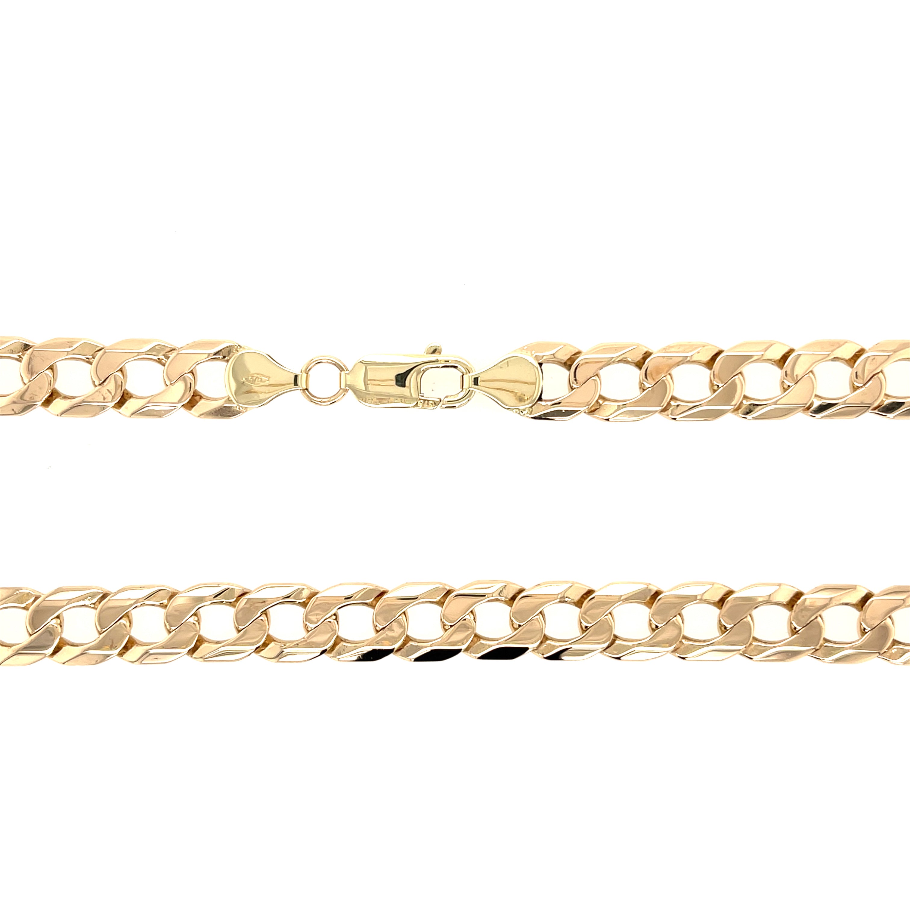 Pre- Owned 9ct Yellow Gold 22 Inch Heavy Curb Link Chain 55.05g SOLD