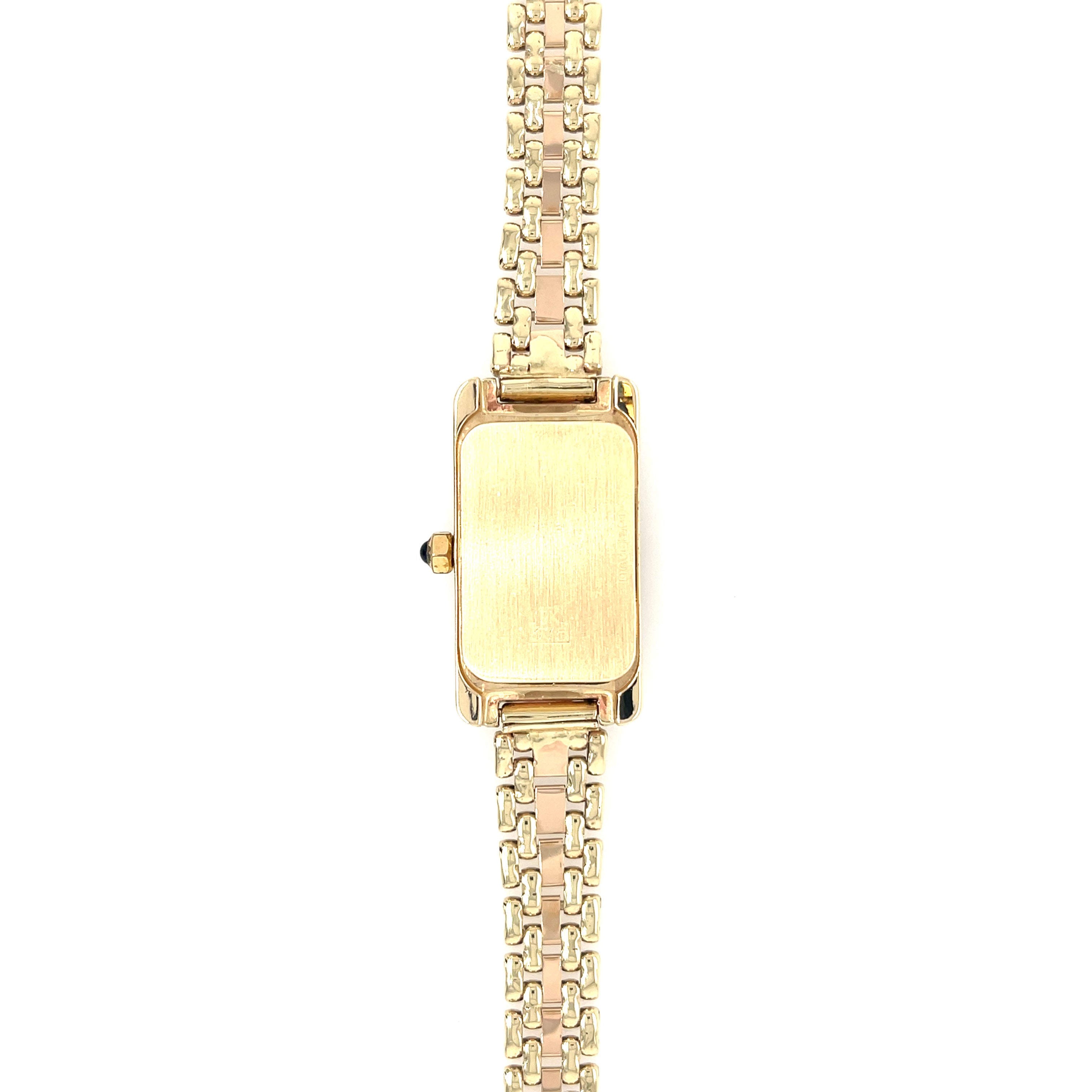 9ct Yellow Gold Diamond Ladies Bracelet Dress Watch