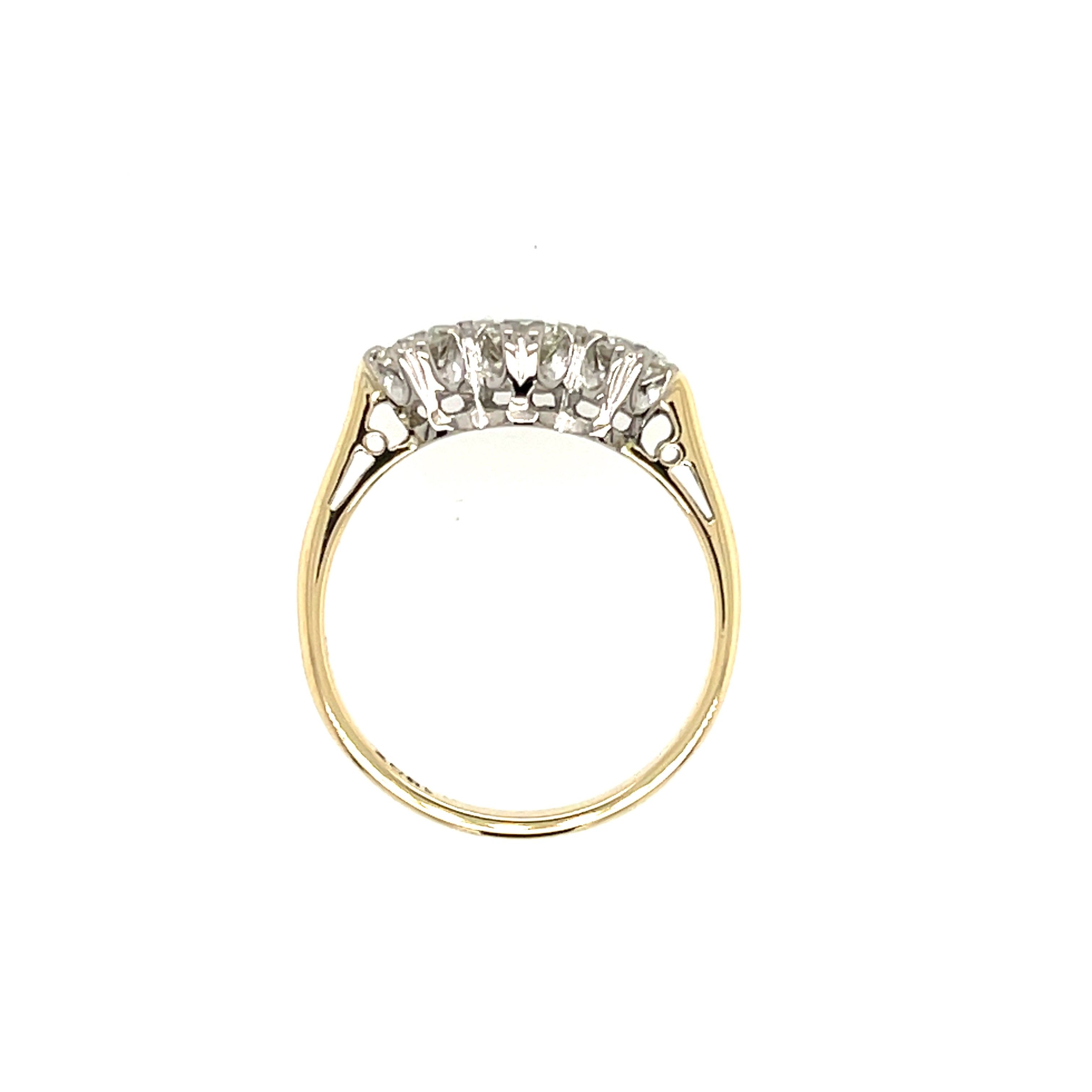 Vintage 18ct Yellow Gold 0.75ct Diamond Three Stone Ring SOLD