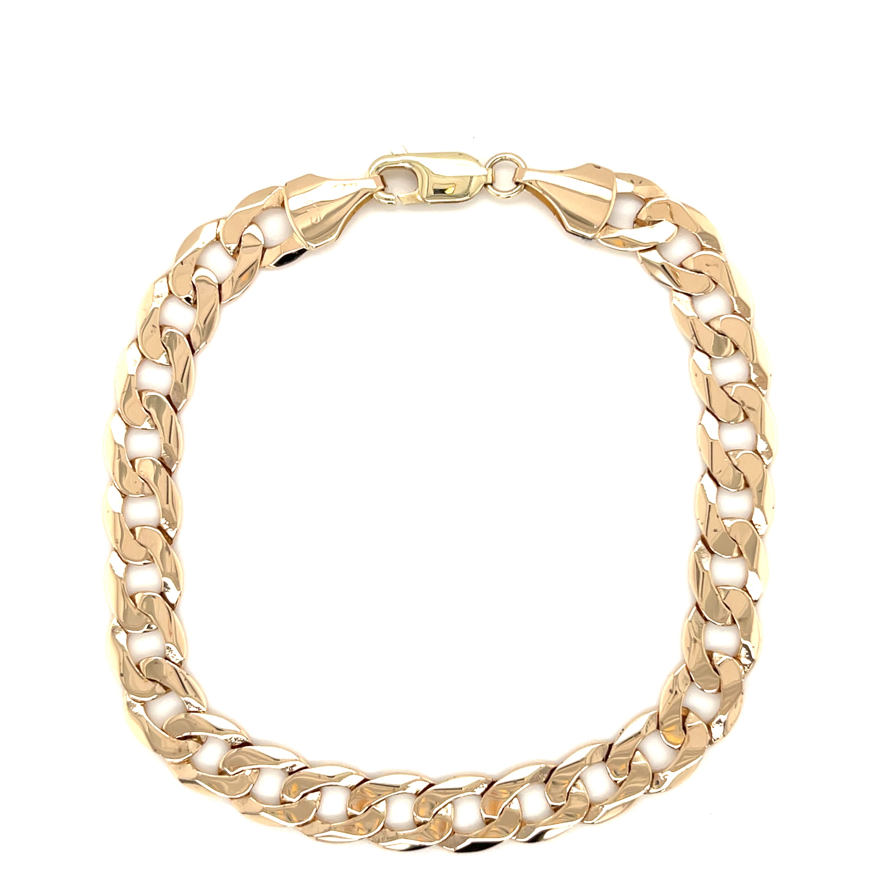 9ct Yellow Gold 8.5 Inch Curb Link Bracelet - 12.25g SOLD
