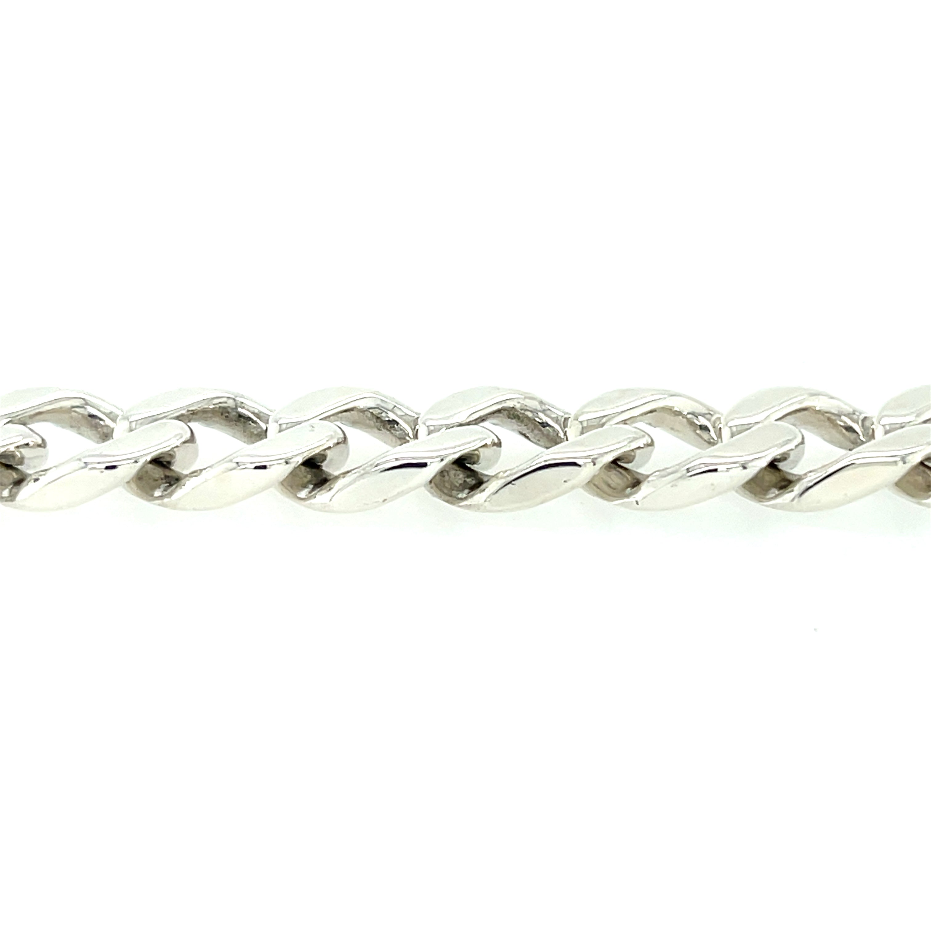 Sterling Silver (925) 8.5 Inch Curb Link Bracelet - 28.48g