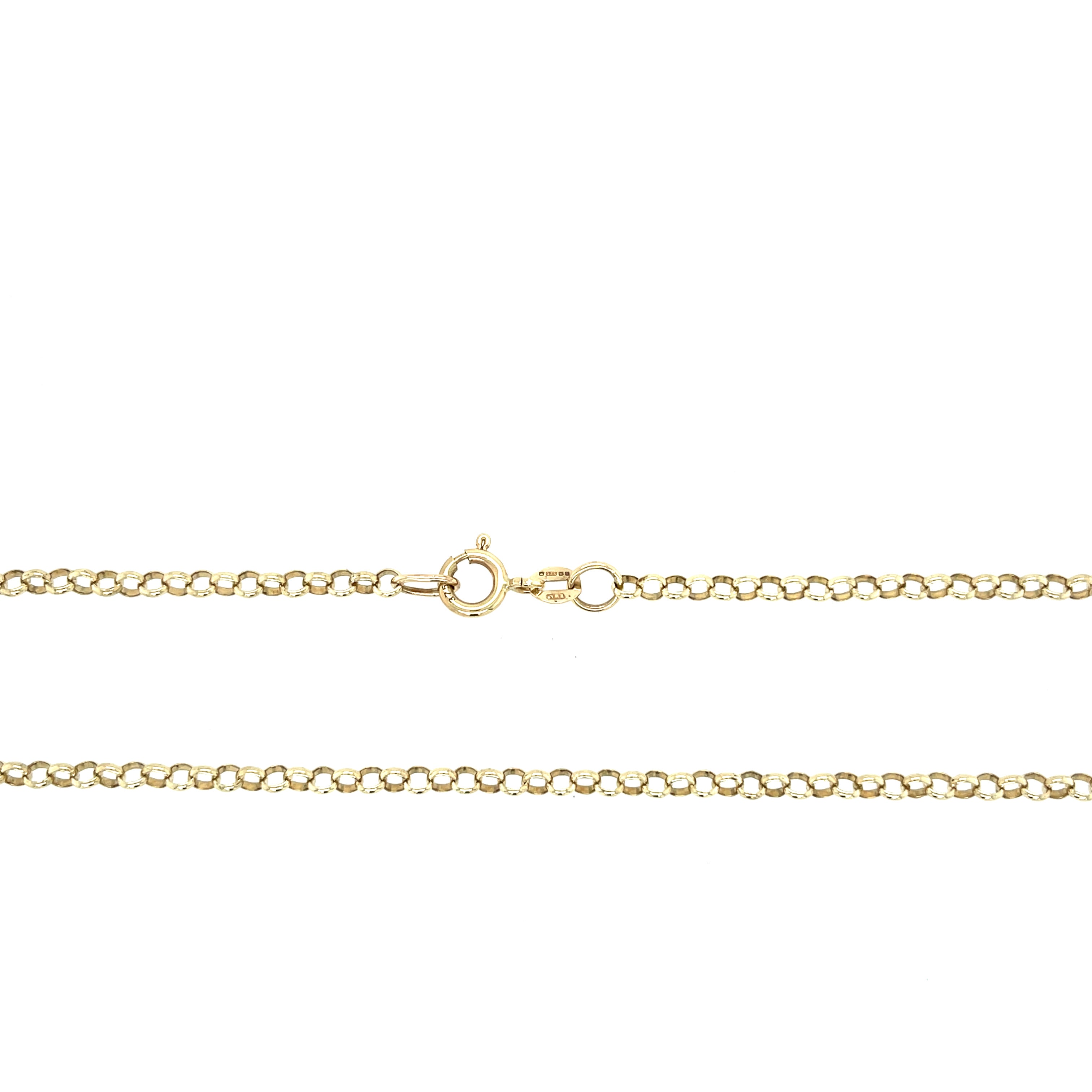 9ct Yellow Gold 20 Inch Round Link Belcher Chain - 7.95g