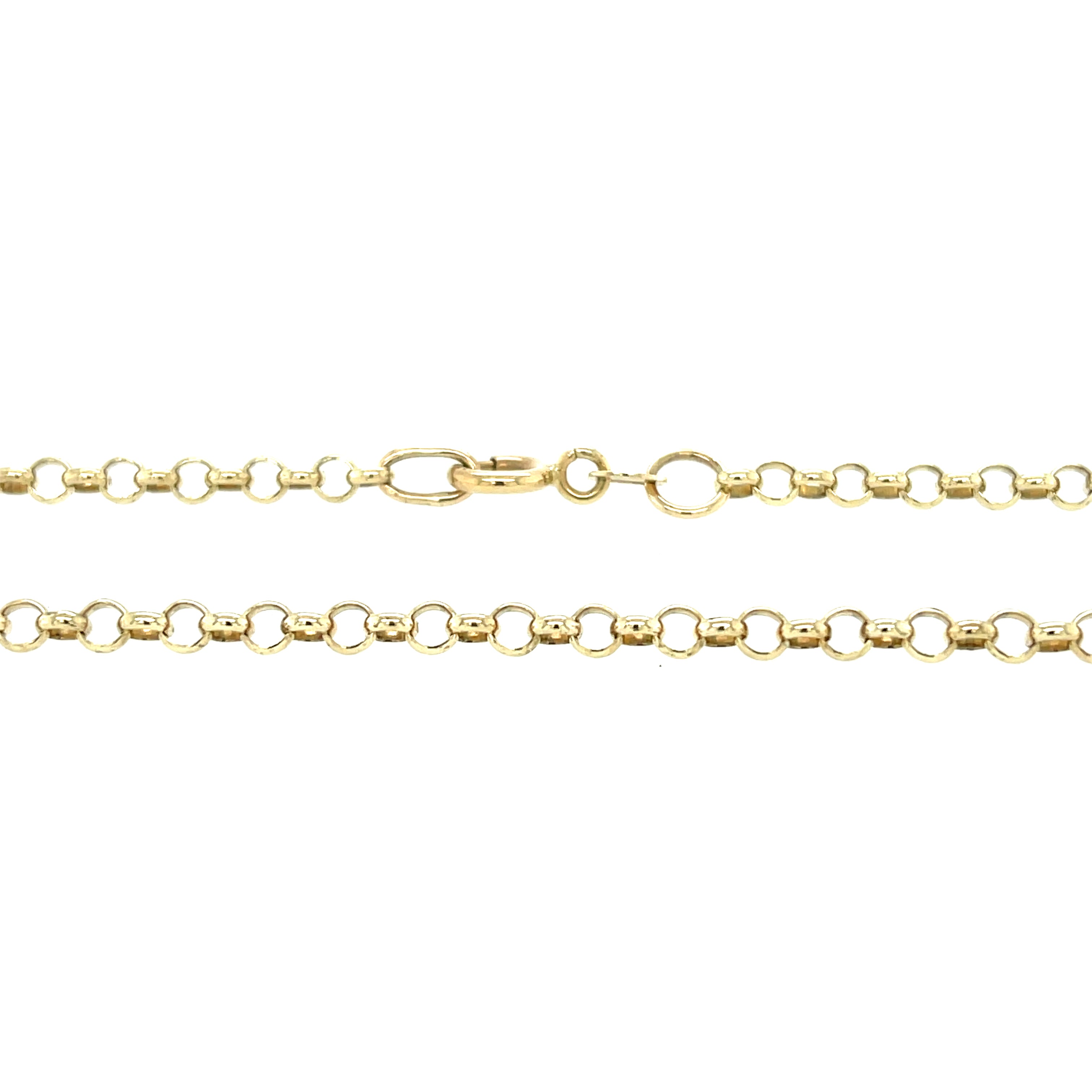 9ct Yellow Gold 20 Inch Round Link Belcher Chain - 7.95g