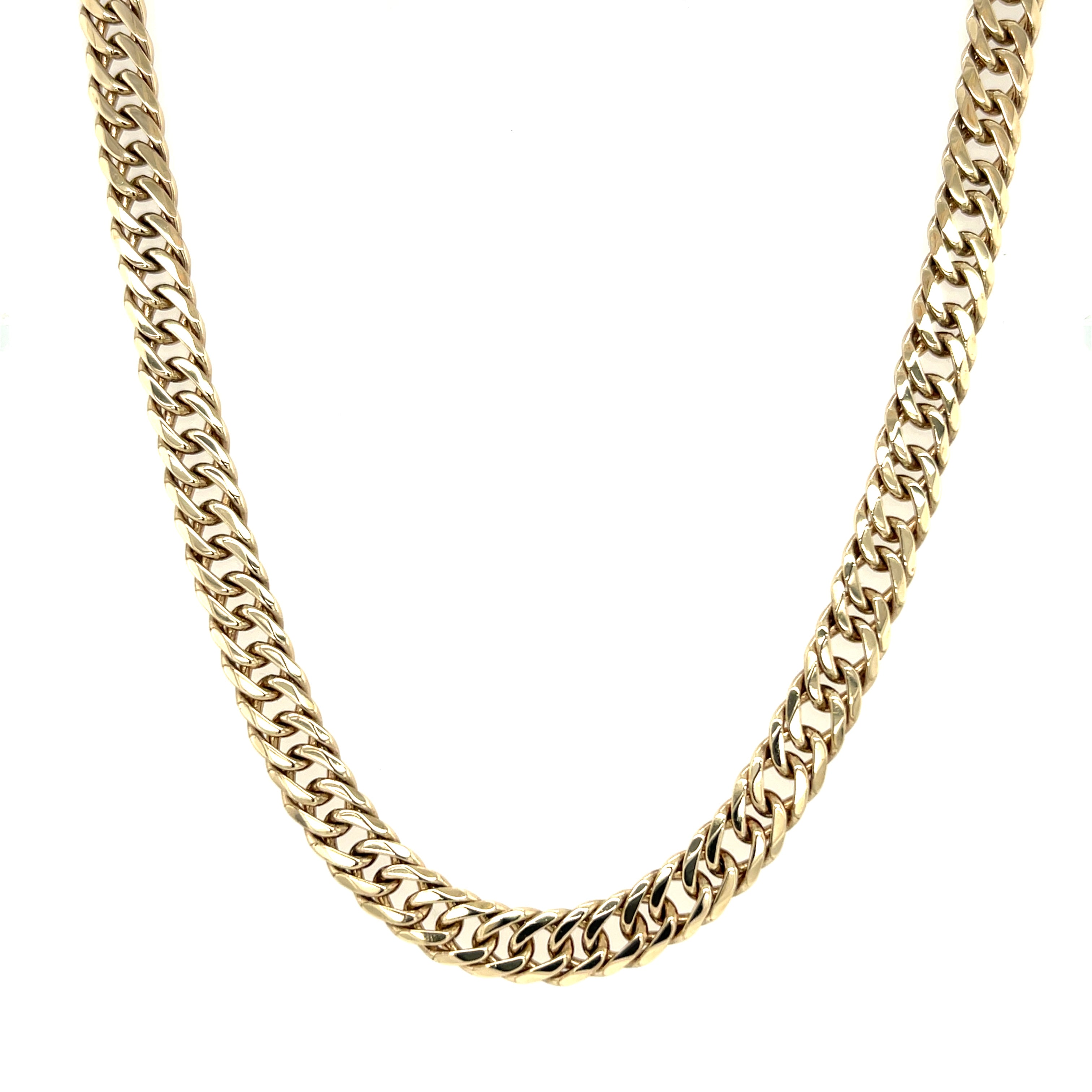 9ct Yellow Gold 22 Inch Double Curb Link Chain - 33.80g