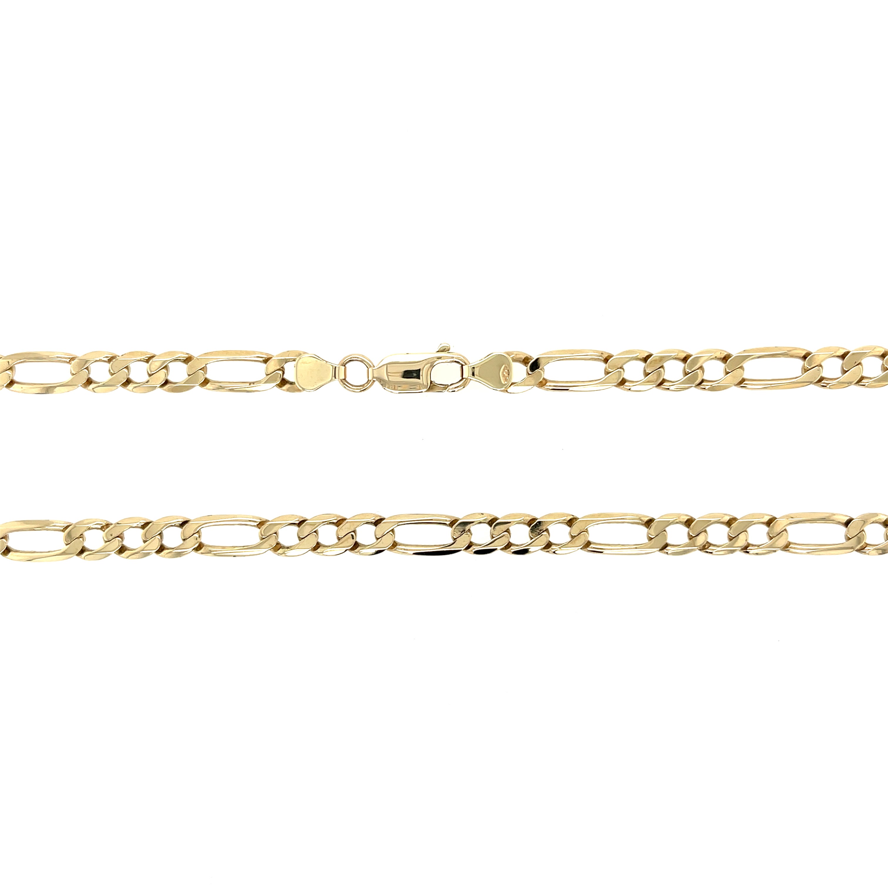 9ct Yellow Gold 23 Inch Fiagro Link Chain - 23.45g