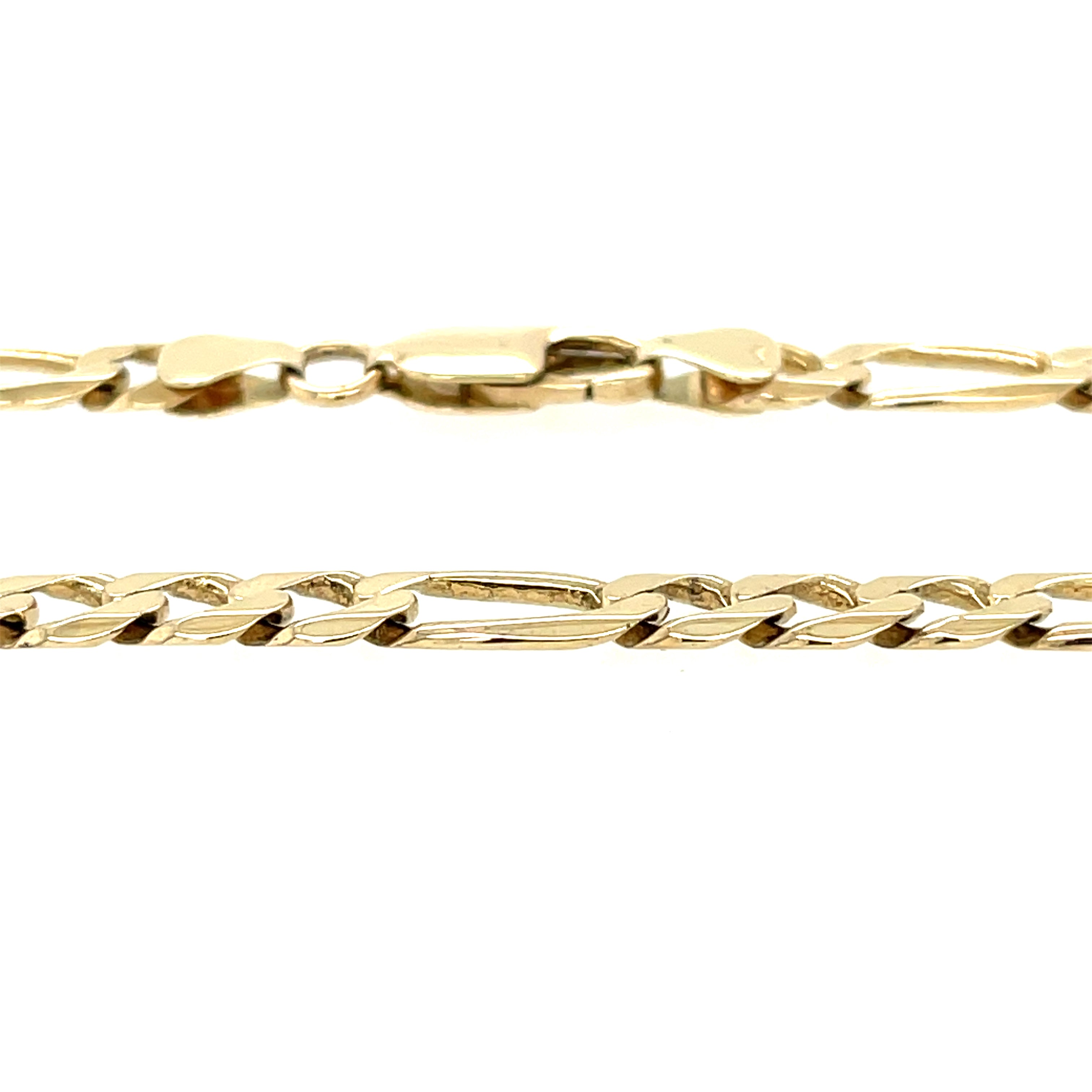 9ct Yellow Gold 23 Inch Fiagro Link Chain - 23.45g