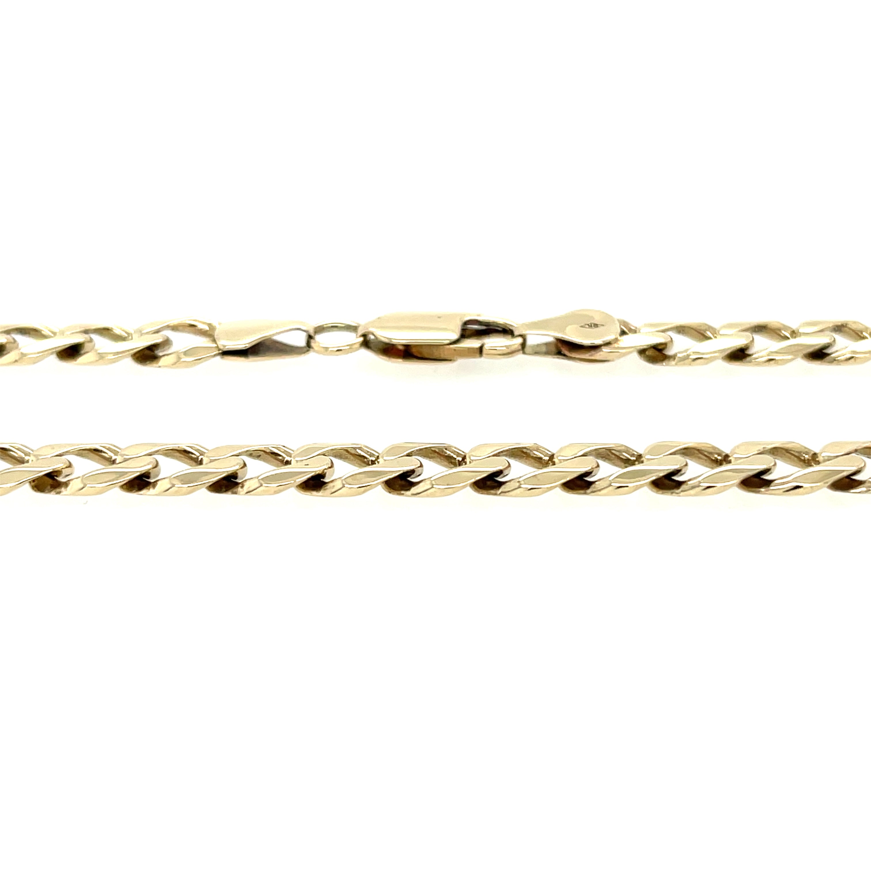 9ct Yellow Gold 21 Inch Curb Link Chain - 32.90g