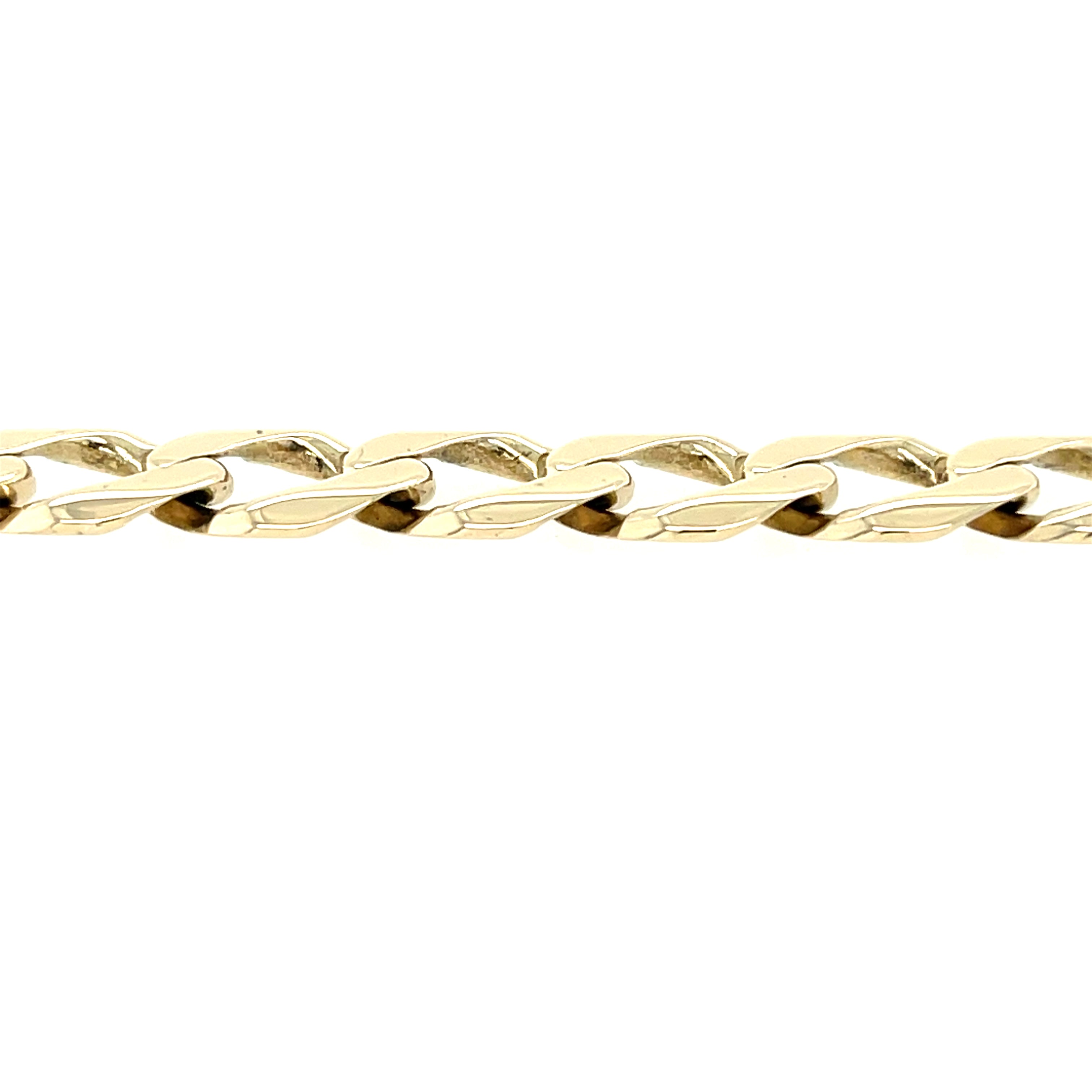9ct Yellow Gold 9.5 Inch Curb Link Bracelet - 21.82g