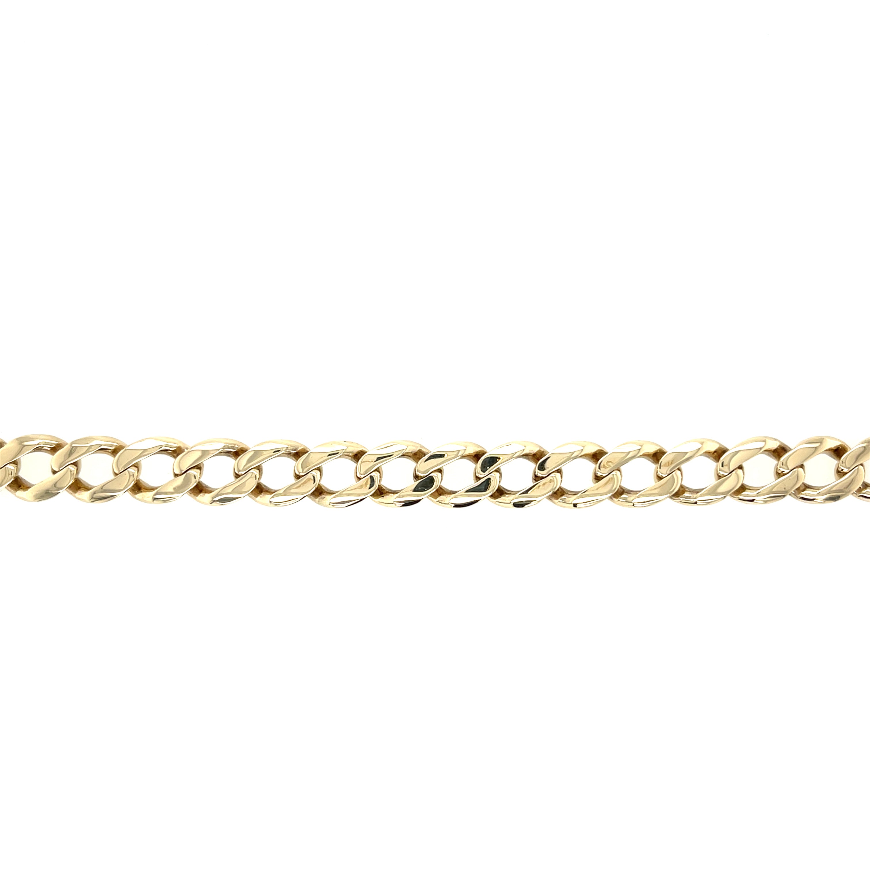 9ct Yellow Gold 9 Inch Curb Link Bracelet - 23.63g