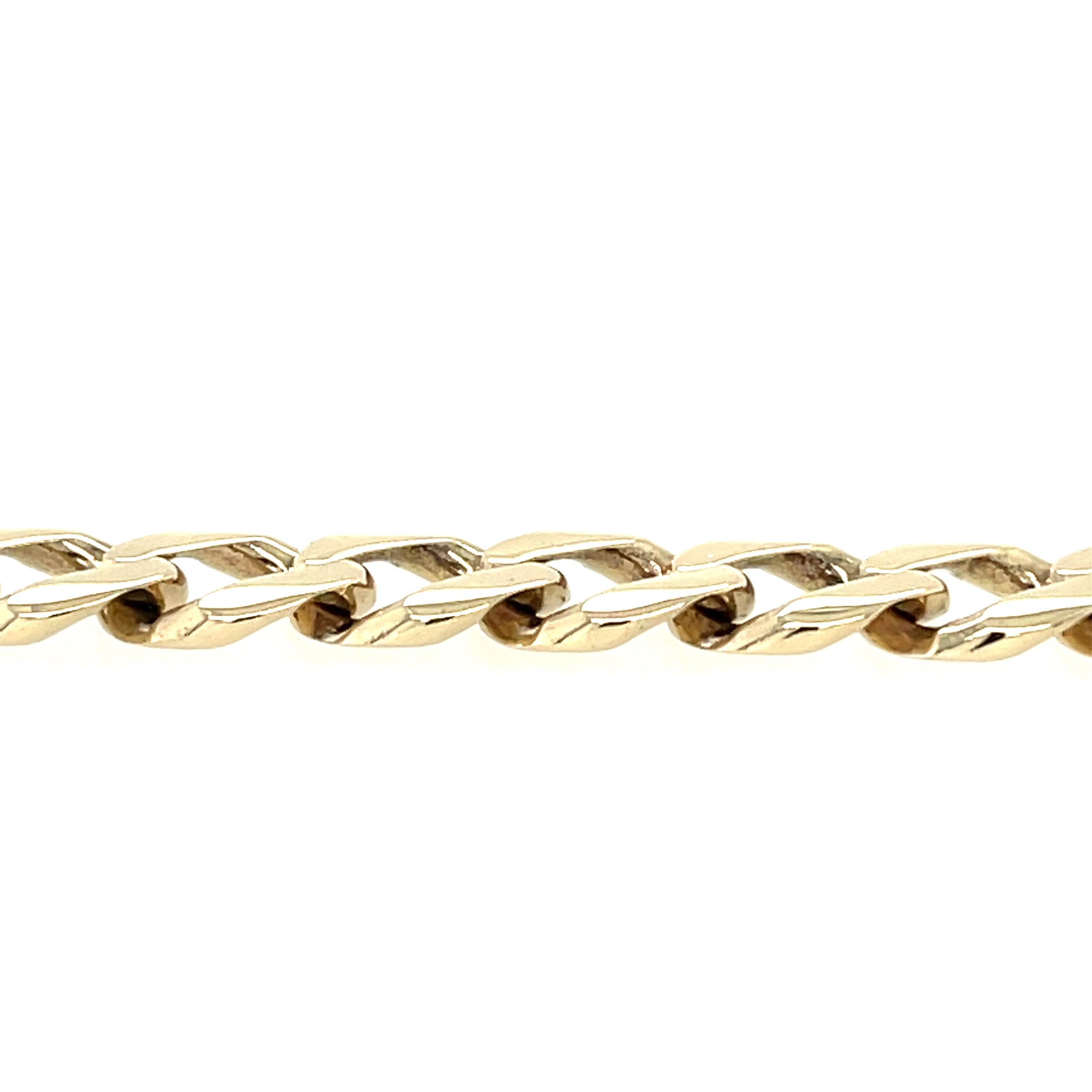9ct Yellow Gold 9 Inch Curb Link Bracelet - 23.63g