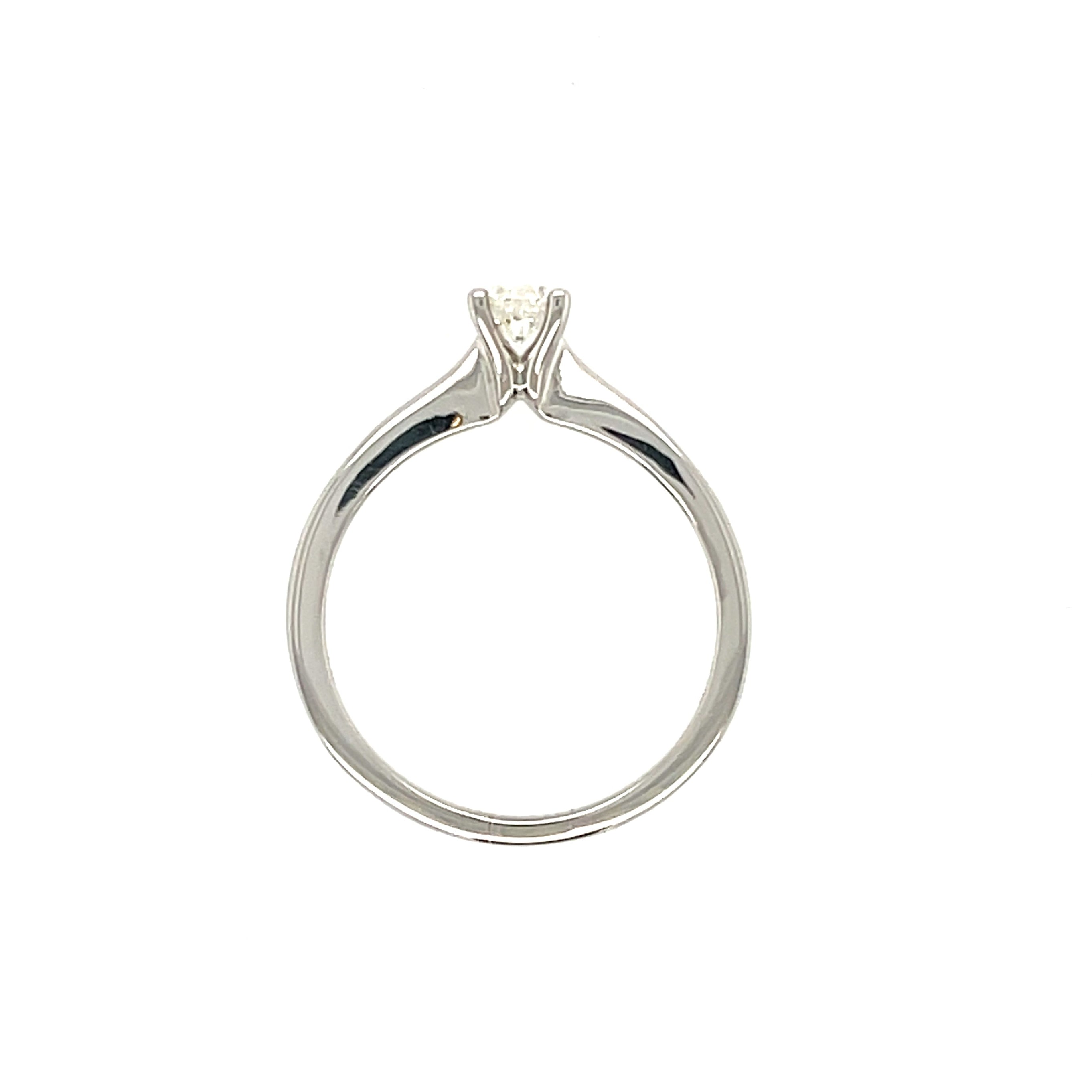 Platinum 0.23ct Round Brilliant Cut Diamond Hearts On Fire 'Serenity' Solitaire Ring