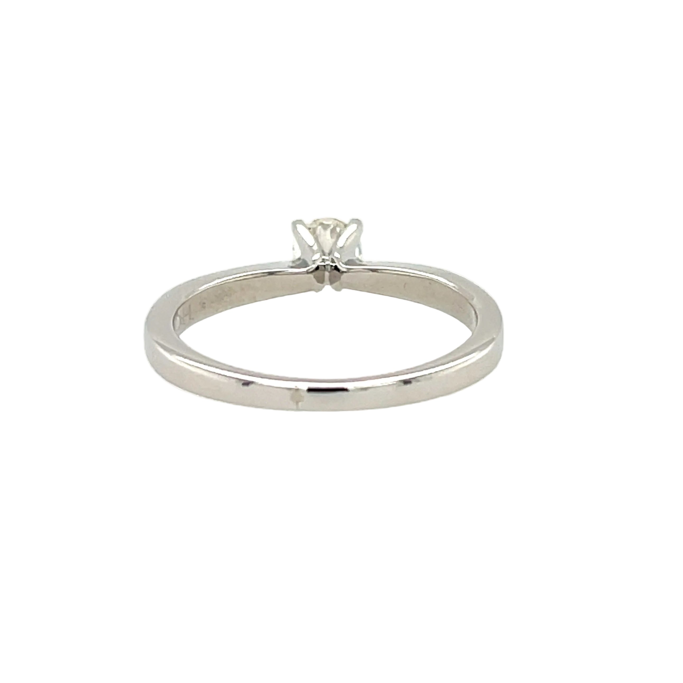 Platinum 0.23ct Round Brilliant Cut Diamond Hearts On Fire 'Serenity' Solitaire Ring