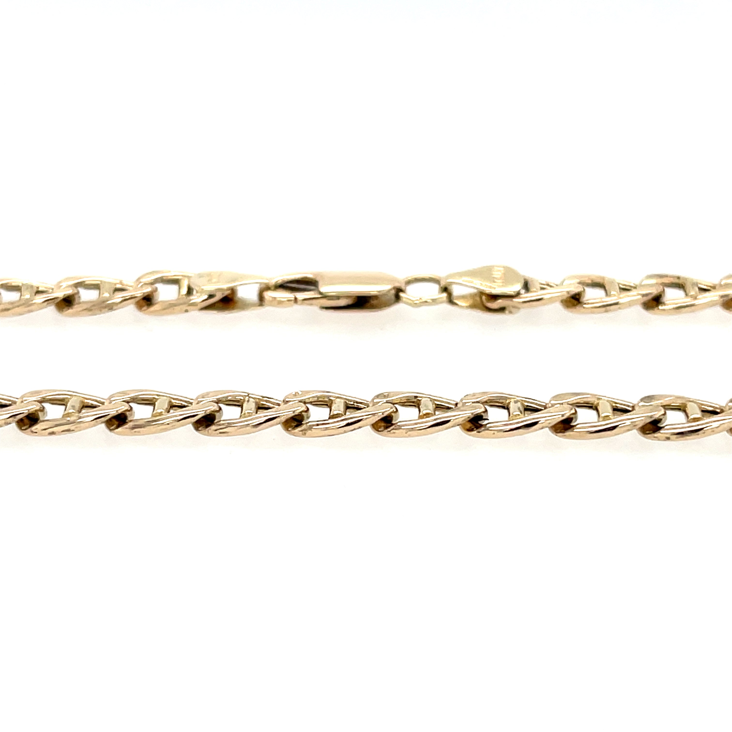 9ct Yellow Gold 24 Inch Hollow Anchor Link Chain - 12.10g