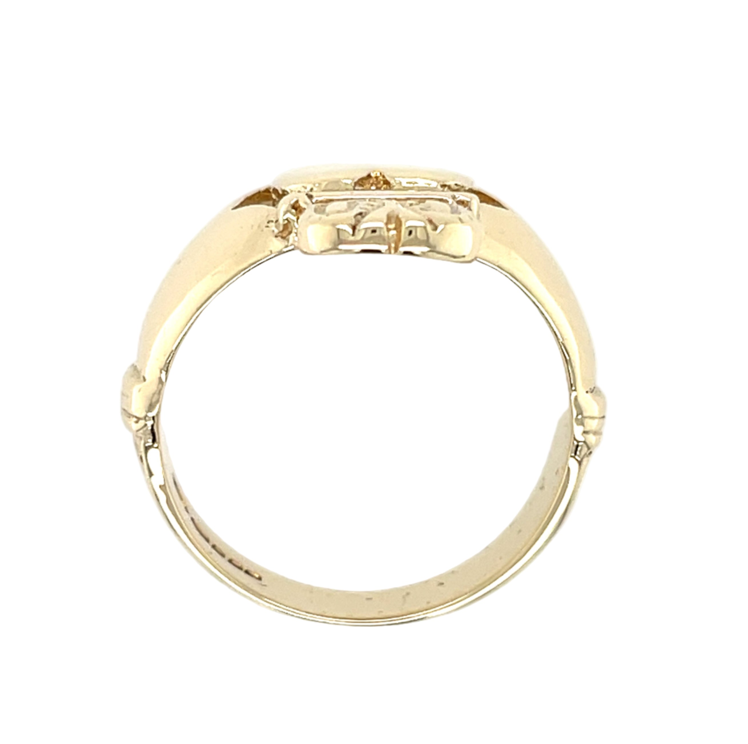9ct Yellow Gold Large Irish Claddagh Ring Size Y - 12.83g
