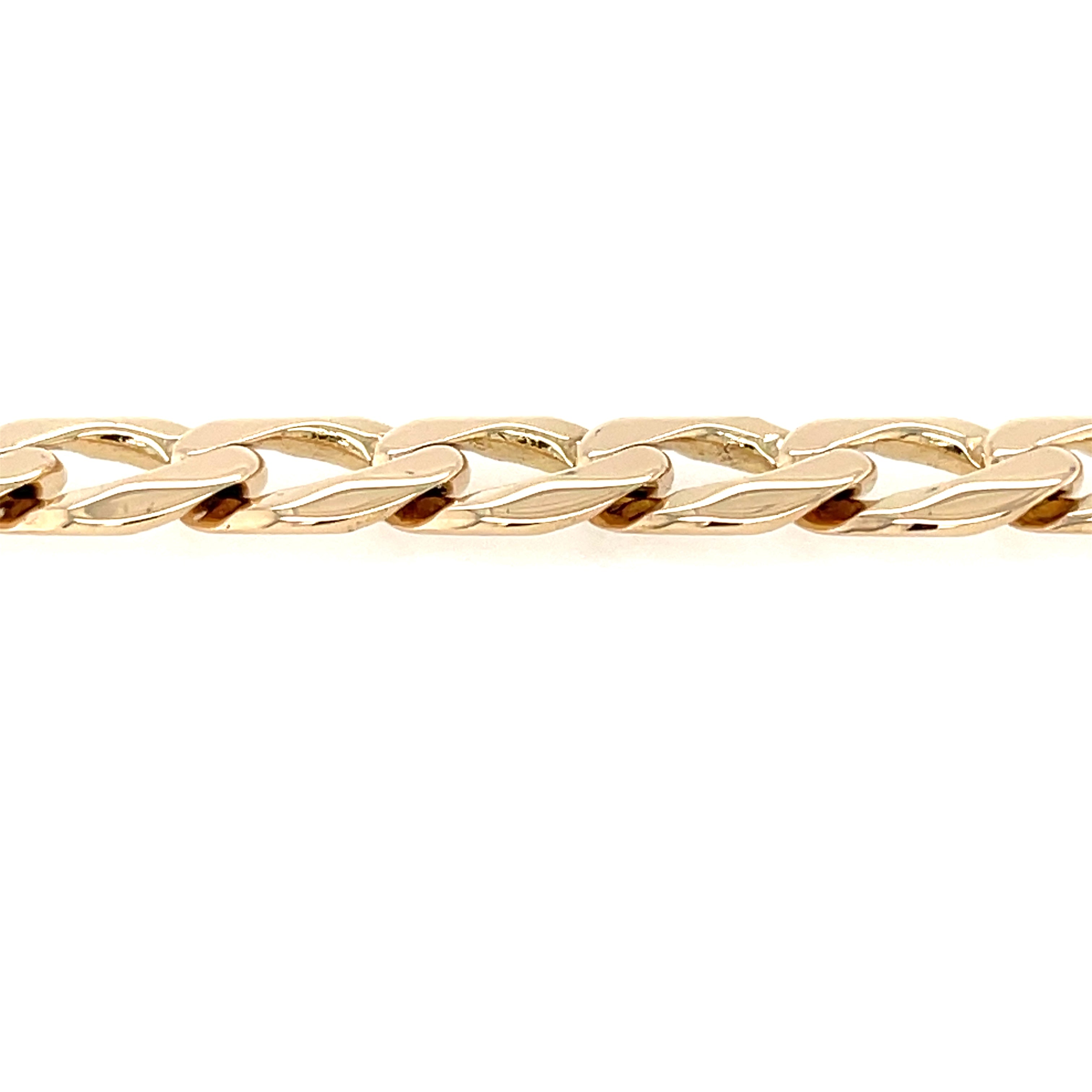 9ct Yellow Gold 9 Inch Curb Link Bracelet - 26.47g