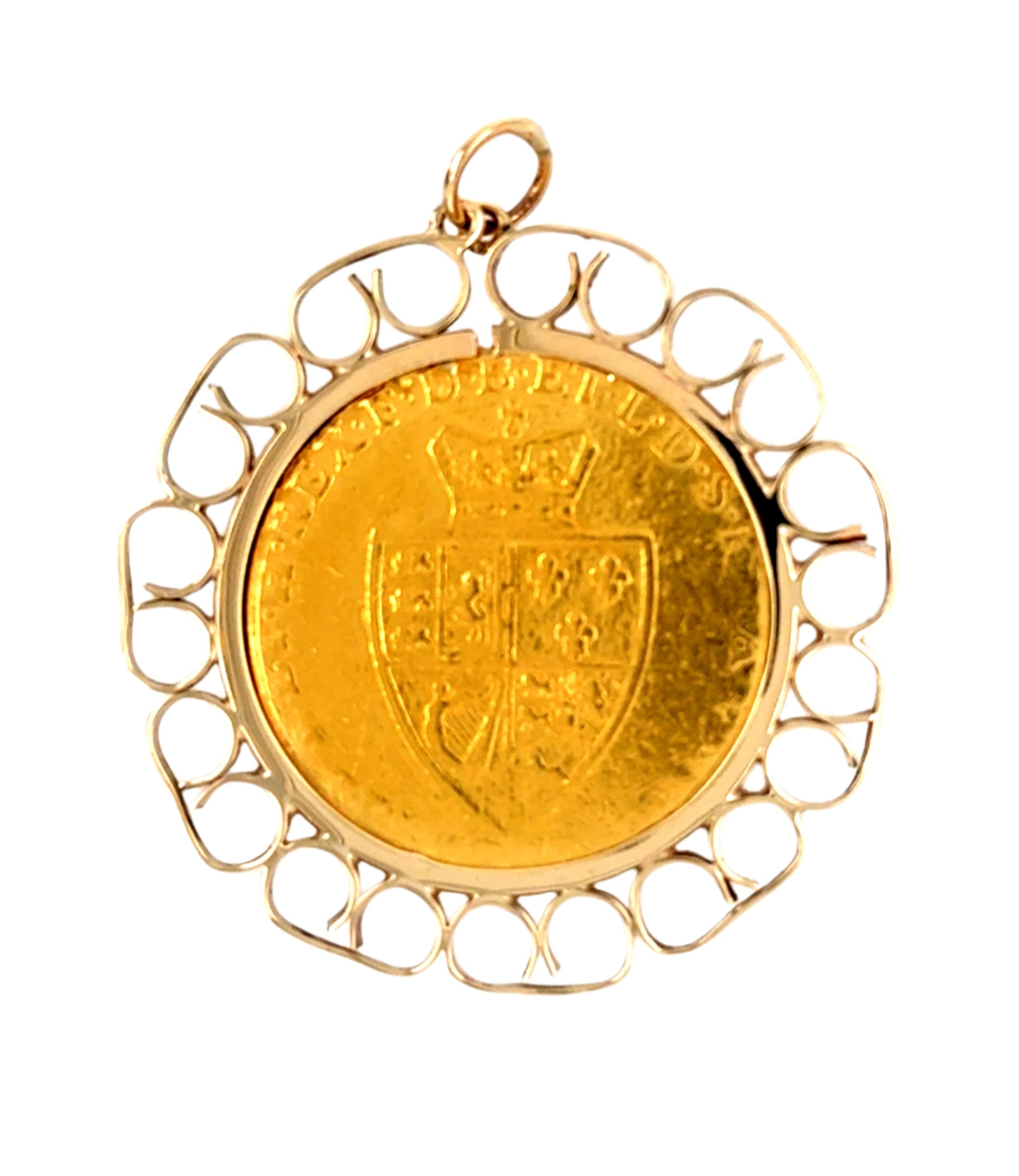 George III Spade Guinea Pendant (1787 - 1799) & 9ct Gold Mount