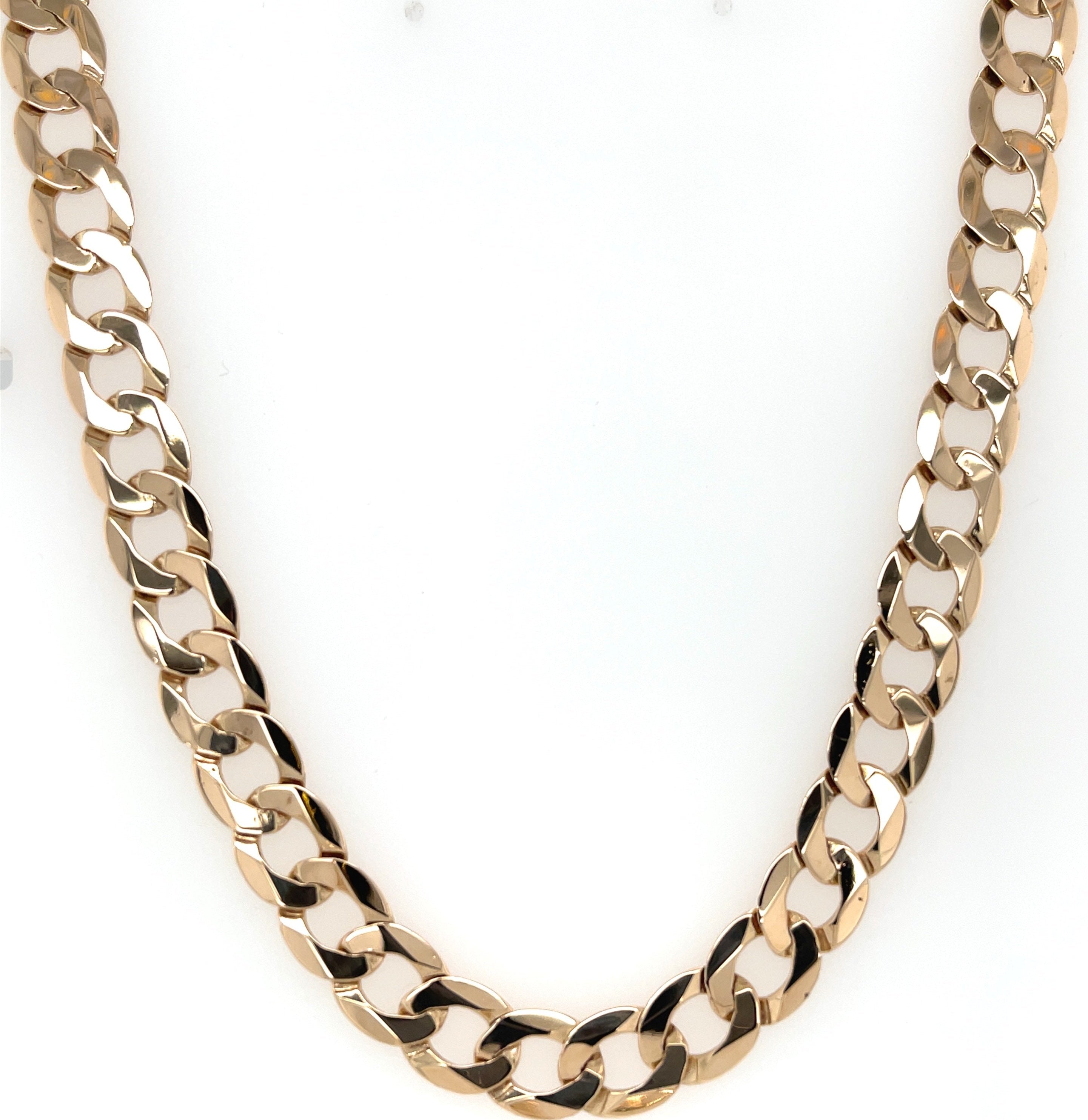 9ct Yellow Gold 22 Inch Curb Link Chain - 24.10g