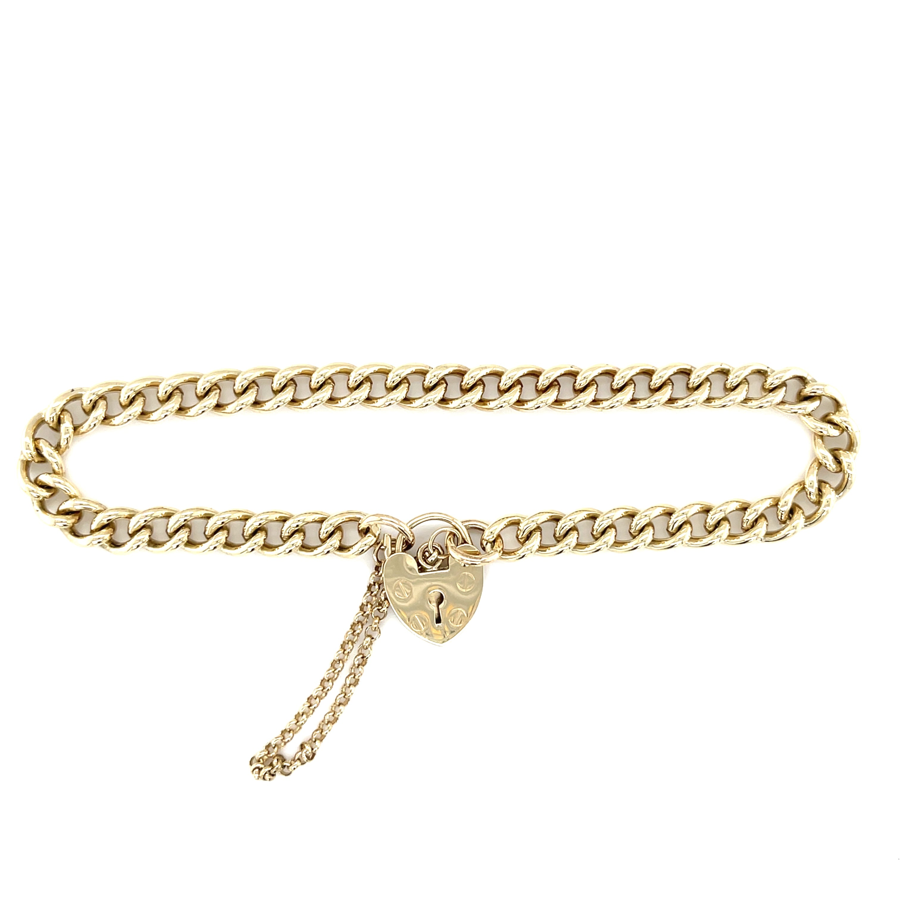 9ct Yellow Gold 7.5 Inch Traditional Classic Charm Bracelet - 15.55g