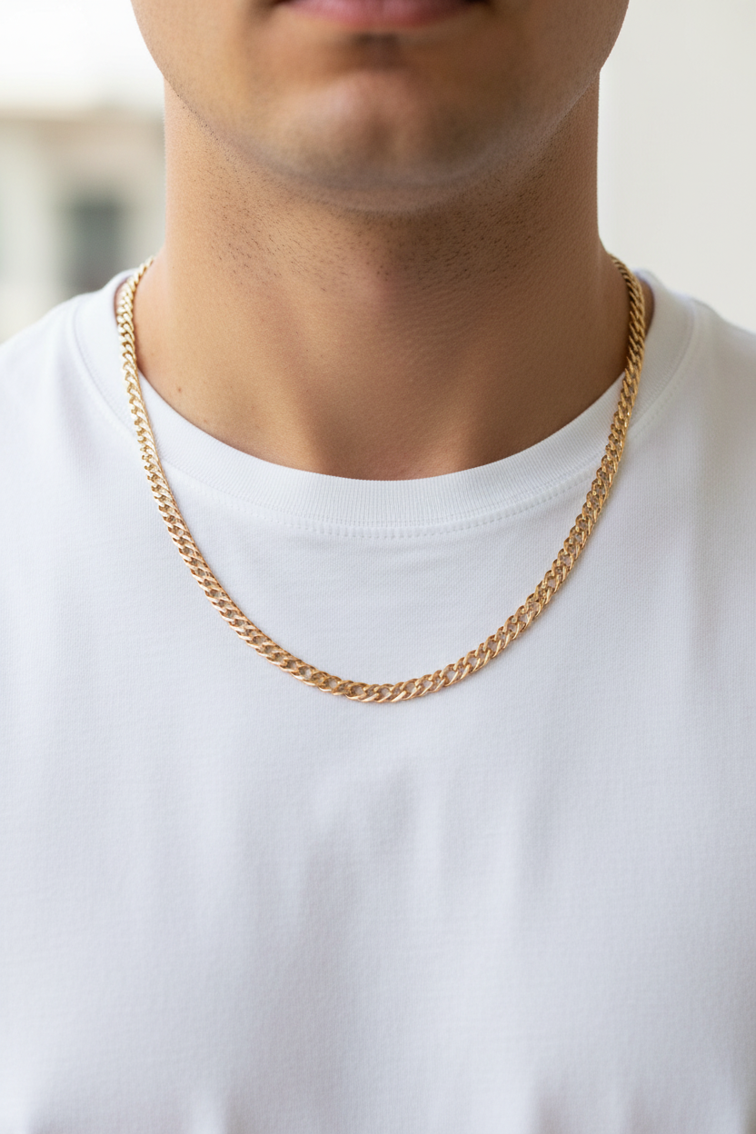 9ct Yellow Gold 20"/50cm Double Link Curb Chain Necklace - 19.45g