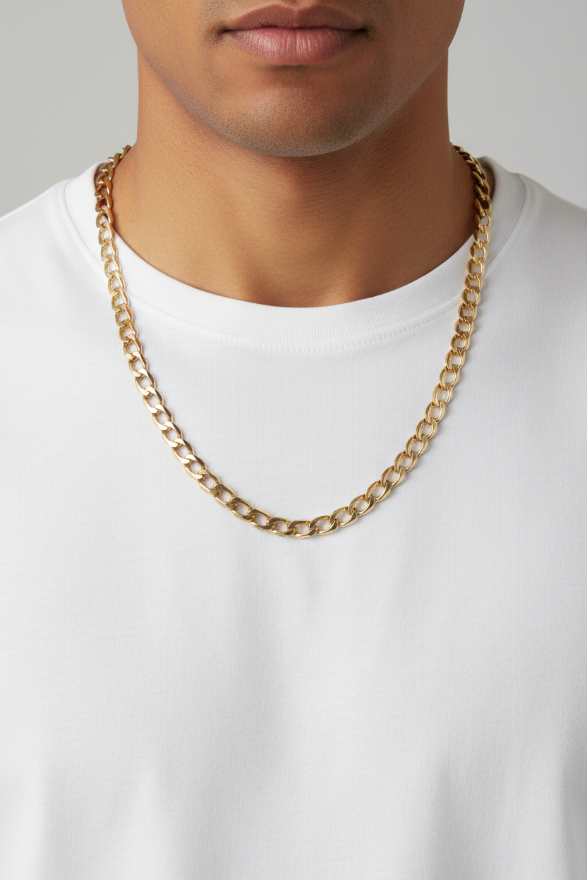 9ct Yellow Gold 22"/55cm Curb Link Chain Necklace - 26.80g
