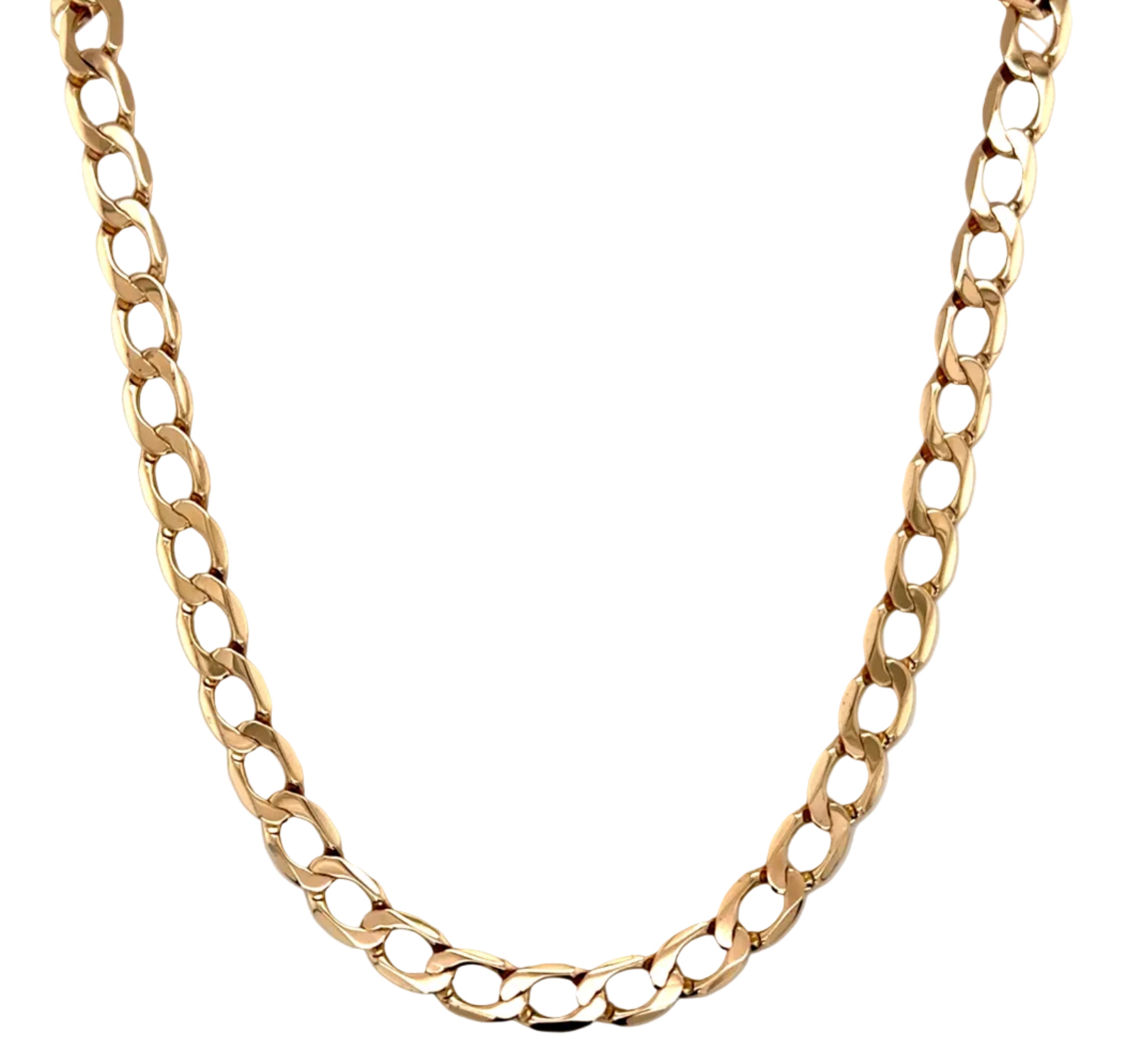 9ct Yellow Gold 22"/55cm Curb Link Chain Necklace - 26.80g