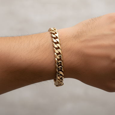 9ct Yellow Gold 9"/22.50cm Curb Link Bracelet - 27.42g