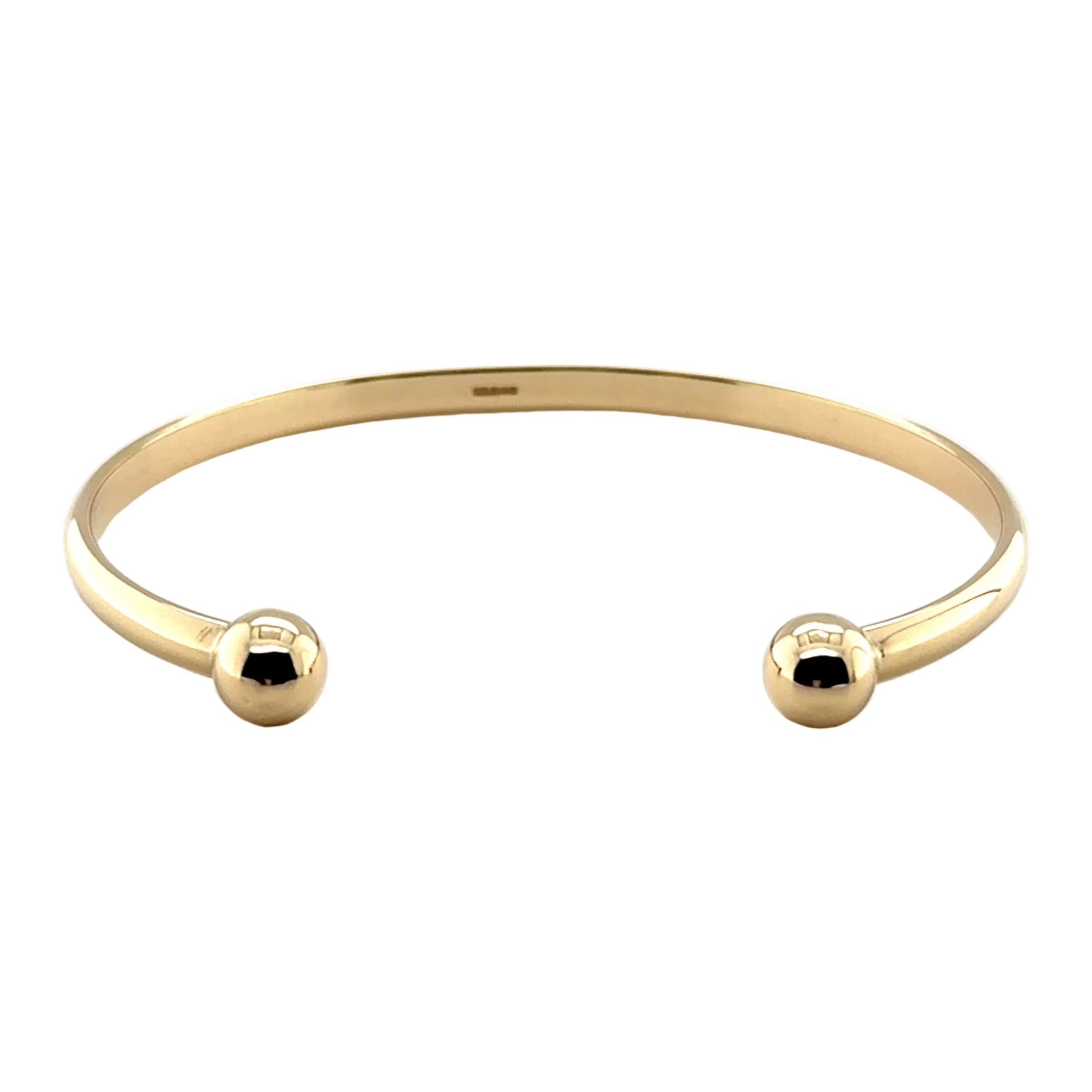 9ct Yellow Gold 8"/20cm Solid Torque Bangle - 15.50g