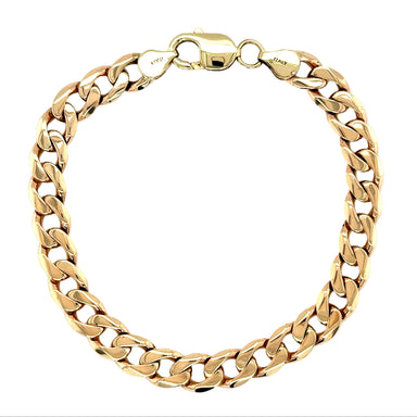 9ct Yellow Gold 9"/22.50cm Curb Link Bracelet - 25.42g