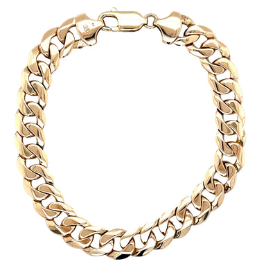 9ct Yellow Gold 9"/22.50cm Curb Link Bracelet - 27.42g