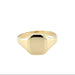 9ct Yellow Gold Cushion Shaped Signet Ring Size Z+2
