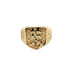 9ct Yellow Gold England Three Lions Shield Signet Ring - 6.71g
