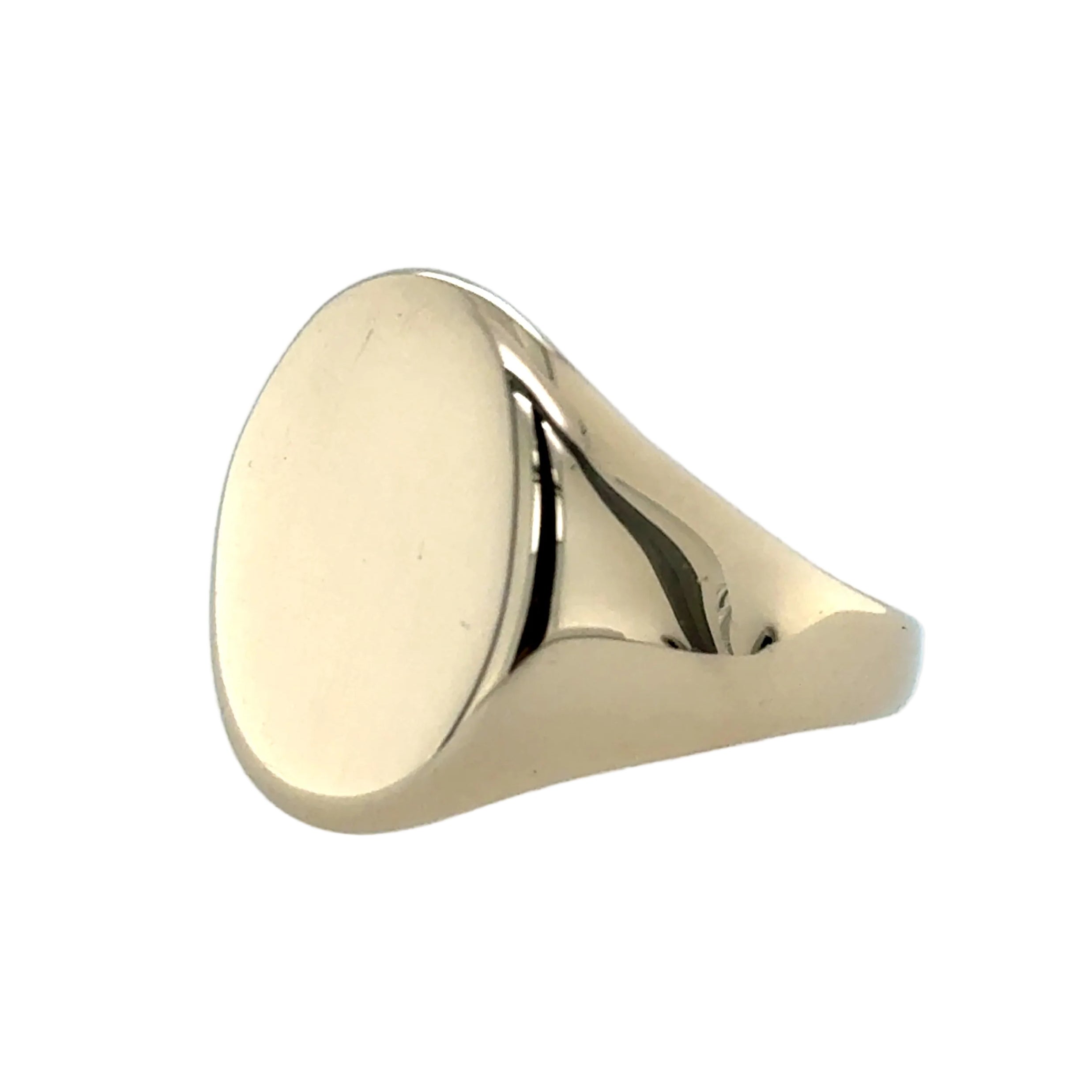 9ct Yellow Gold Oval Shaped Signet Ring Birmingham 1936