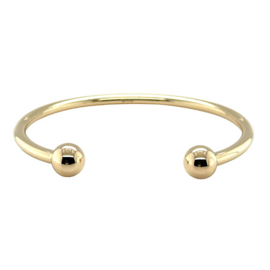 9ct Yellow Gold Solid 8"/20cm Torque Bangle - 24.02g